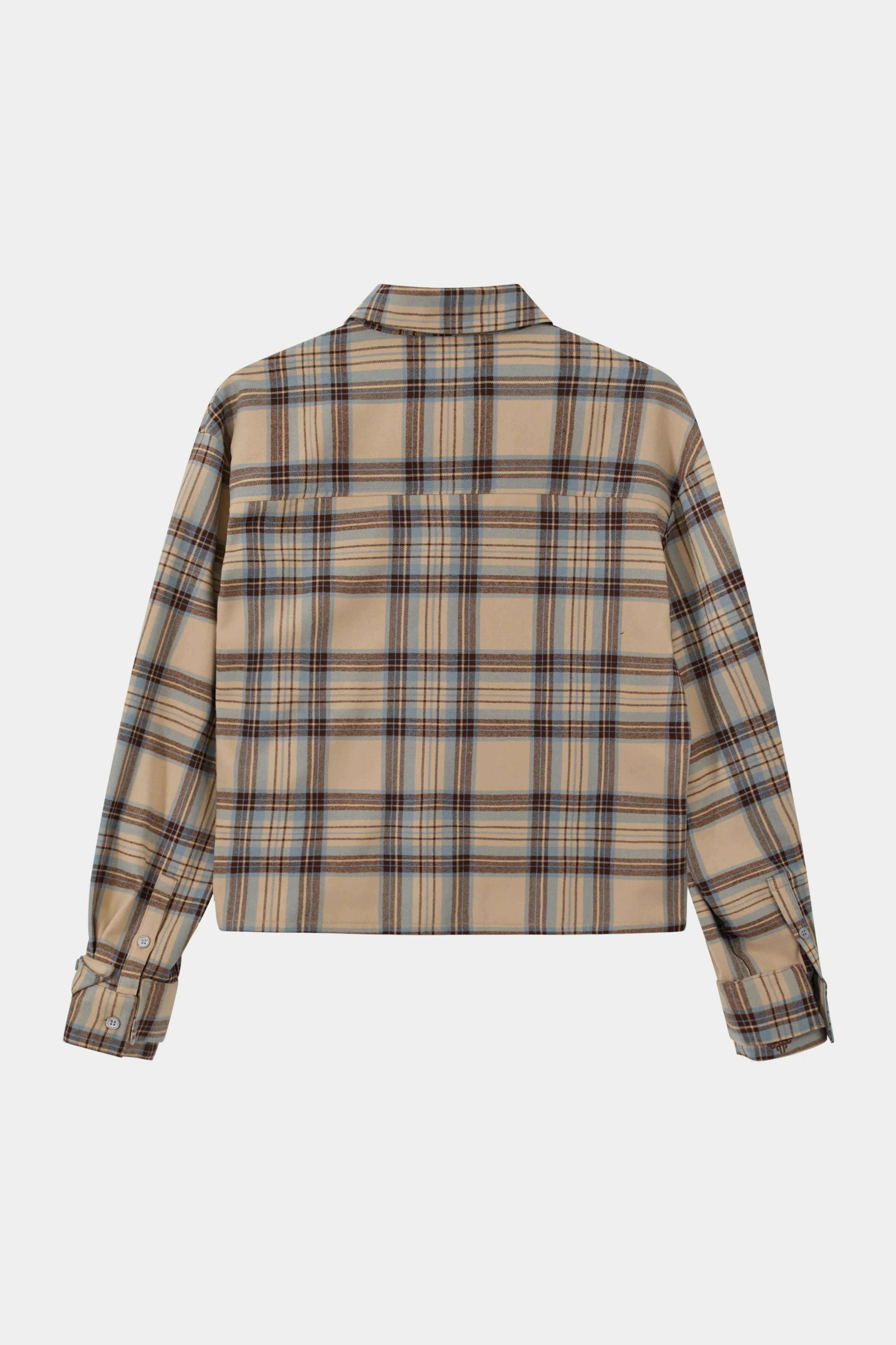 BRUSHED CHECK SHIRT - BEIGE - Image 7