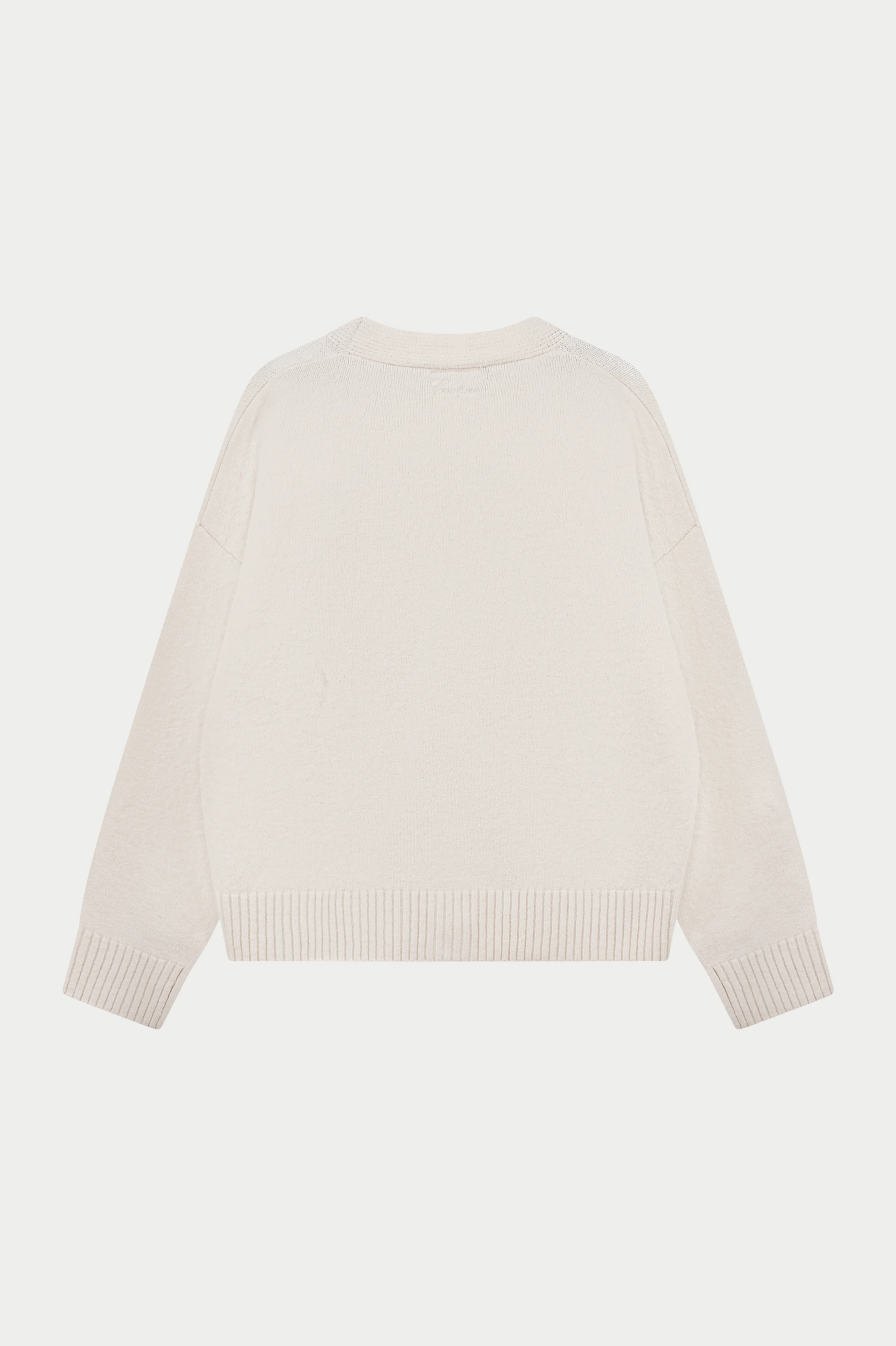 C EMBROIDERY KNITTED CARDIGAN - OFF WHITE - Image 9