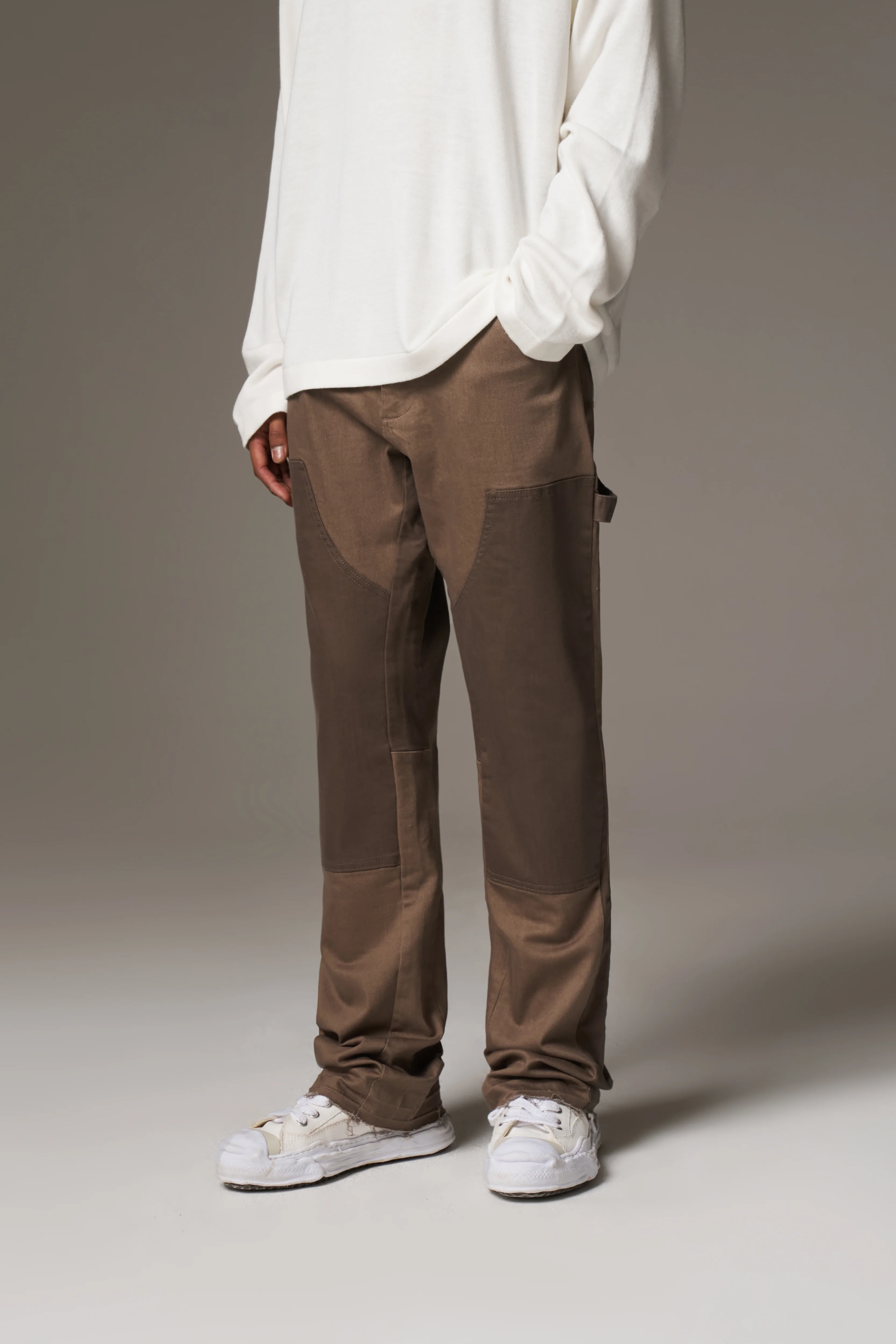 CANVAS CARPENTER TROUSER - BROWN - Image 7