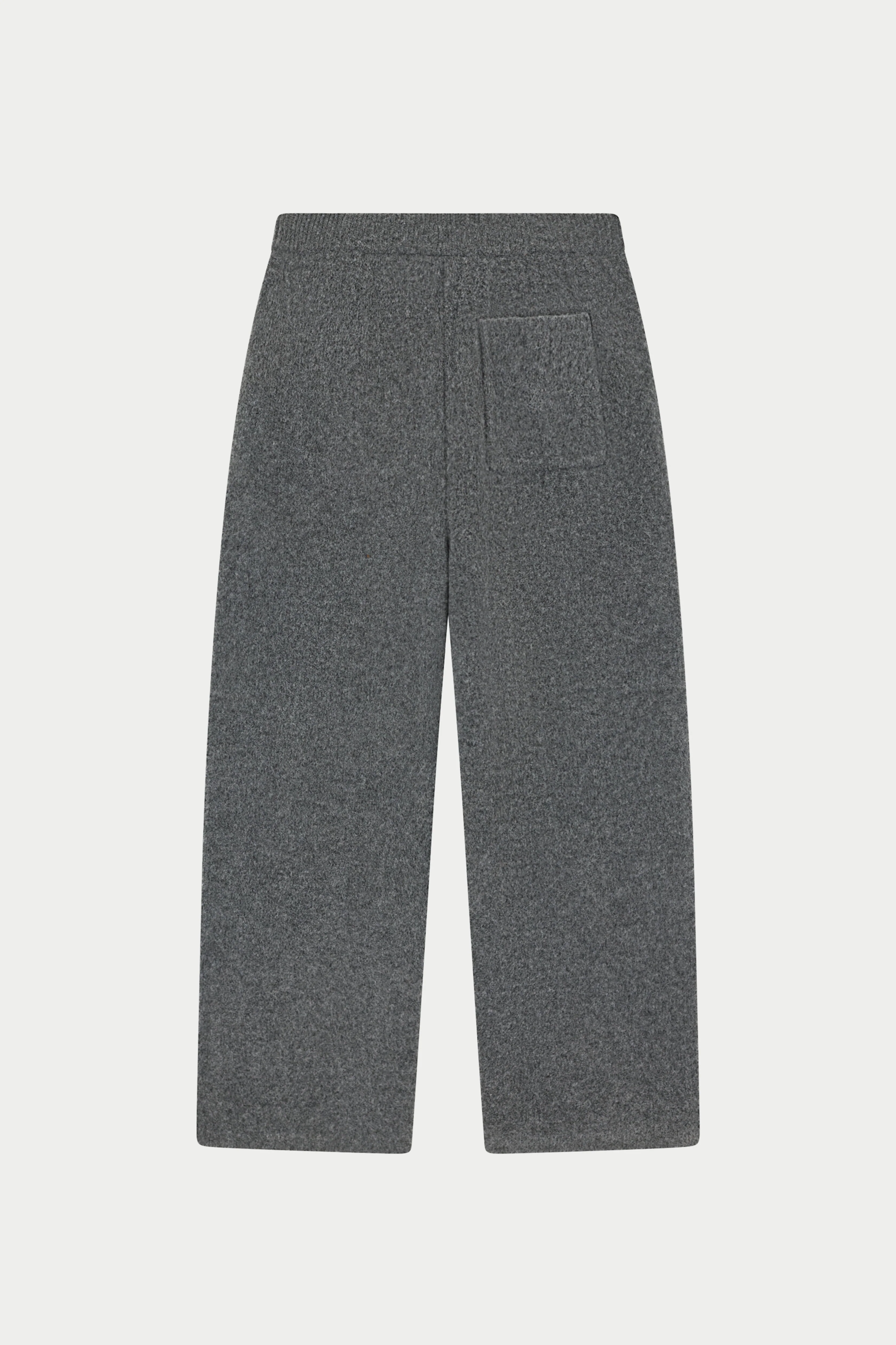 CHAINSTITCH EMBROIDERY KNITTED BARREL LEG JOGGERS - CHARCOAL - Image 7