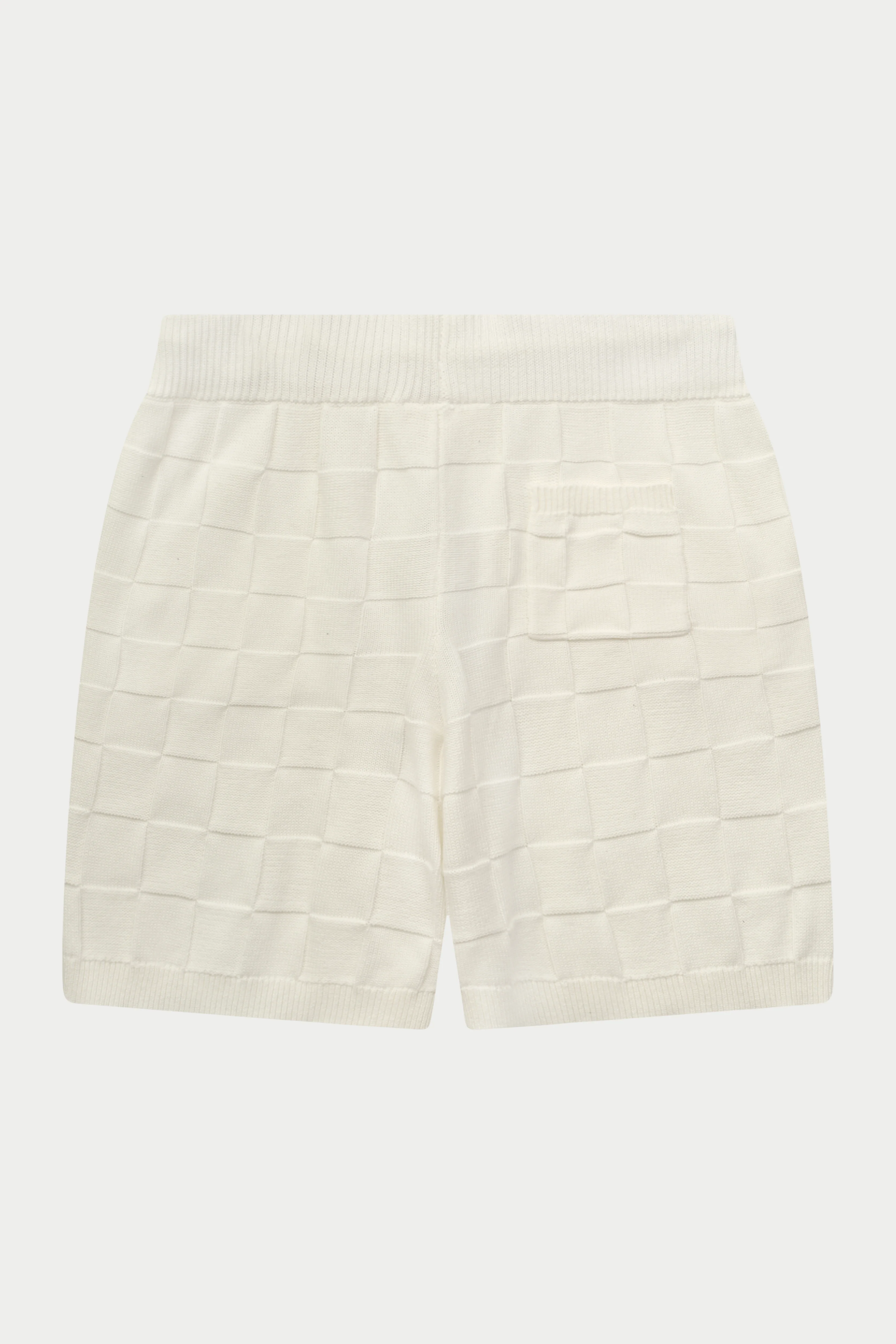 CHECKERBOARD KNITTED SHORT - OFF WHITE - Image 11