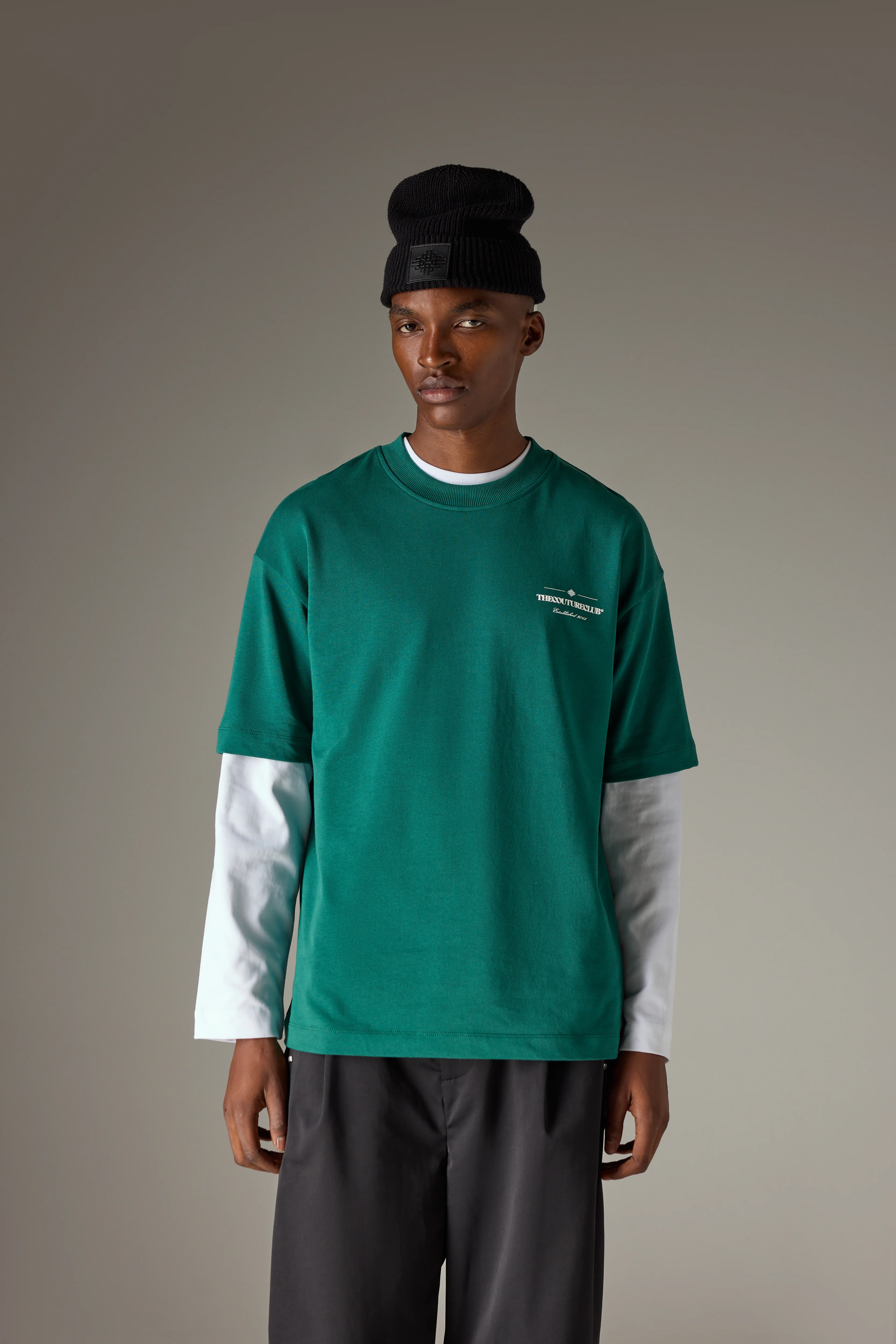 COPYRIGHT MULTI GRAPHIC T-SHIRT - FOREST GREEN - Image 4
