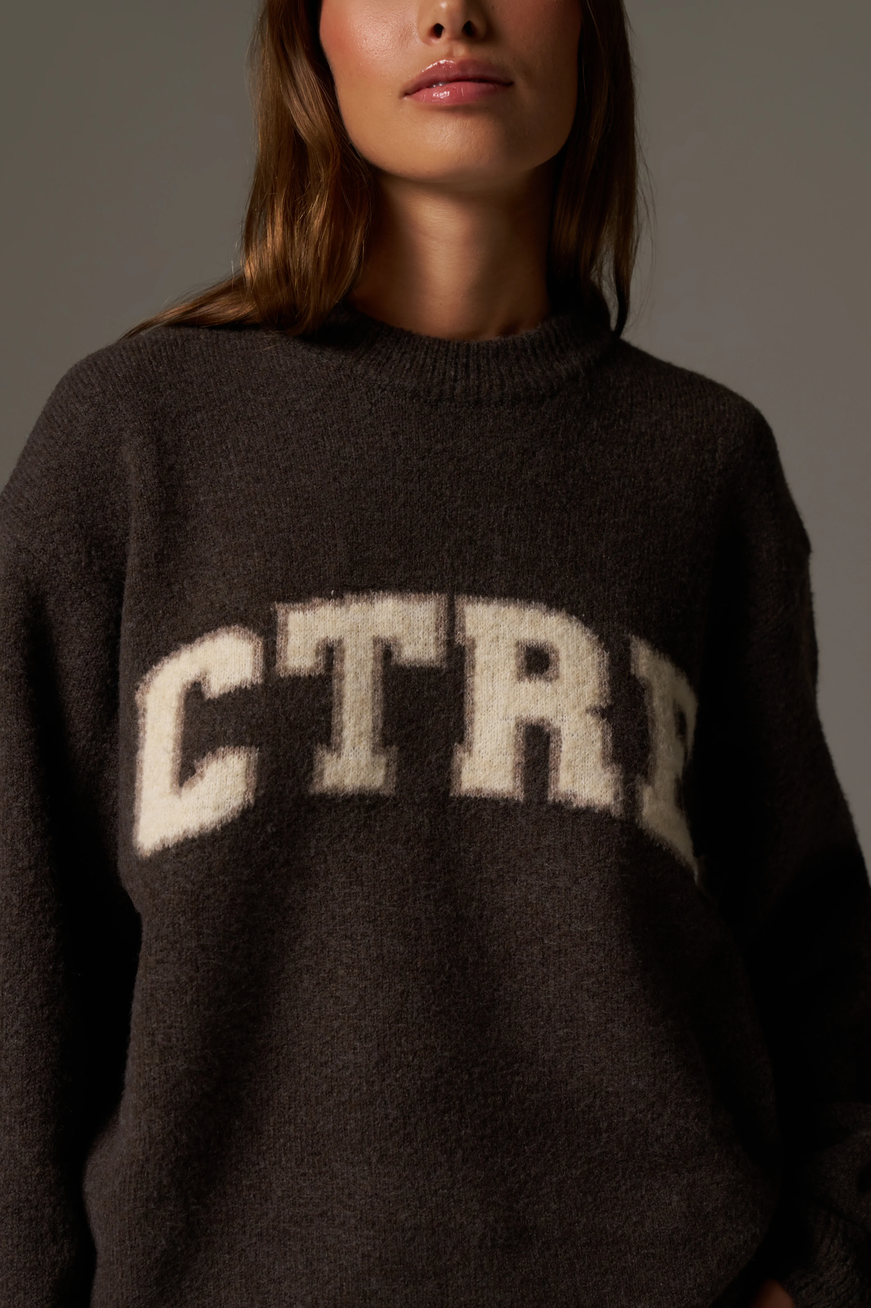 CTRE KNITTED SWEATSHIRT - BROWN - Image 4