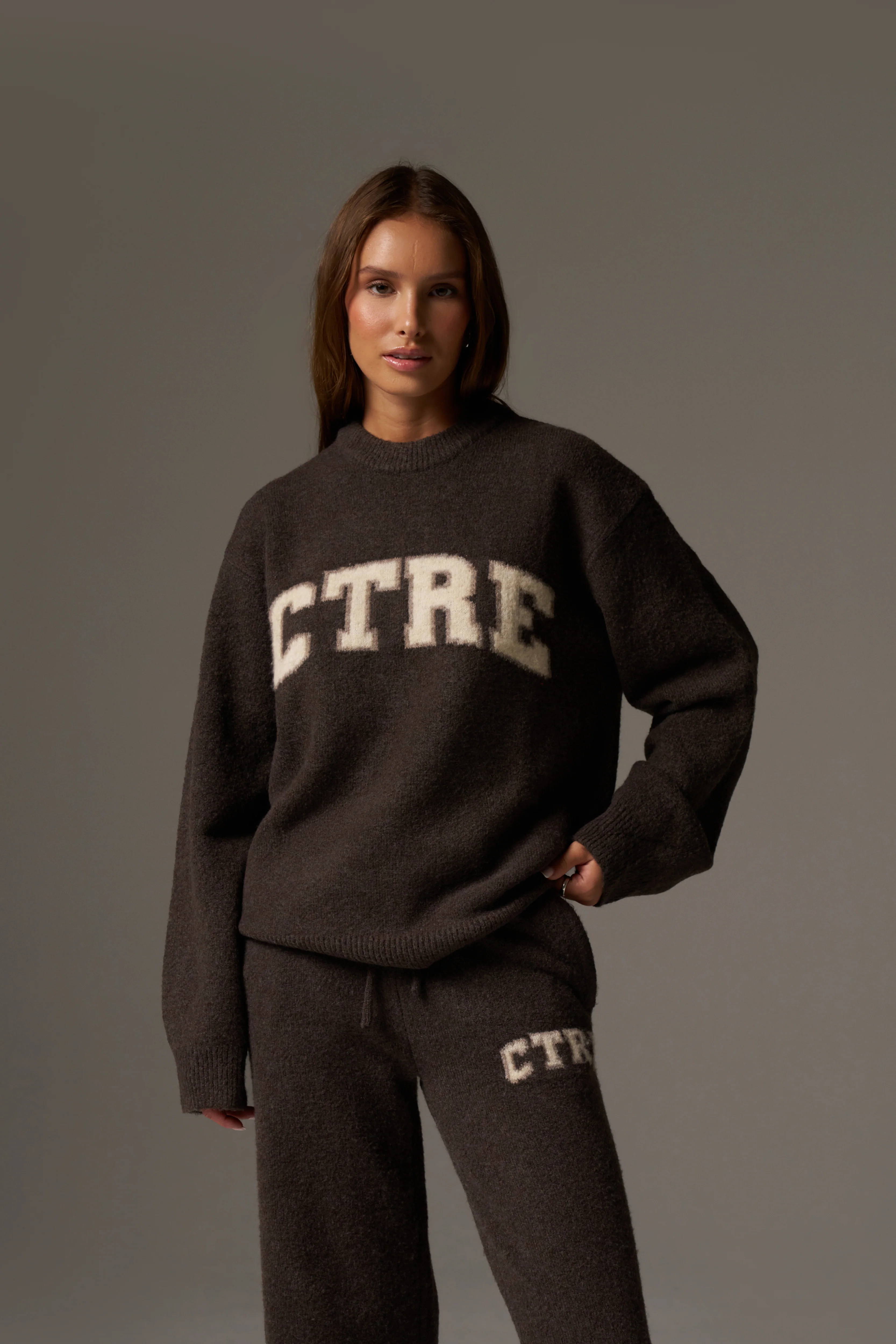CTRE KNITTED SWEATSHIRT - BROWN - Image 7