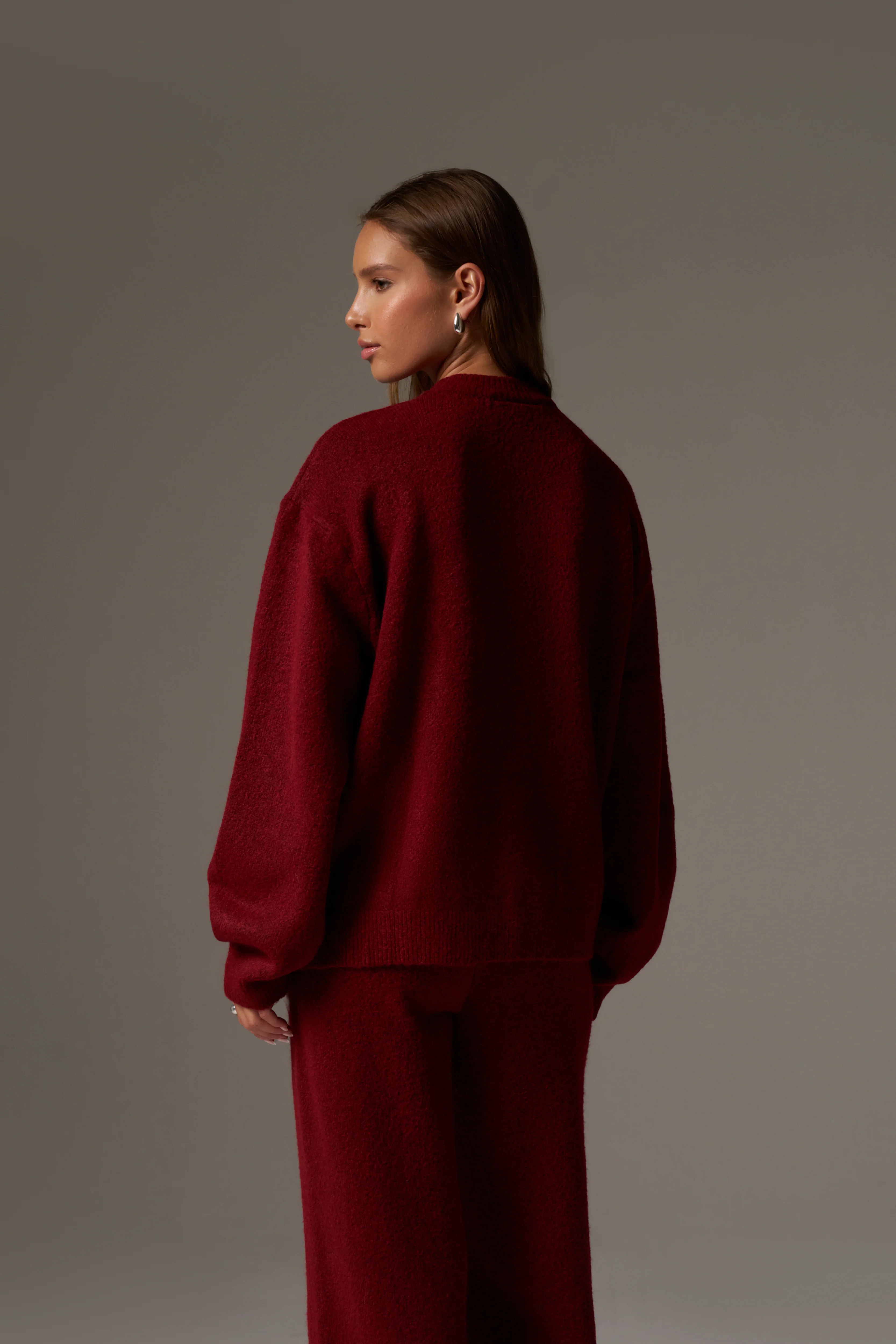 CTRE KNITTED SWEATSHIRT - BURGUNDY - Image 5