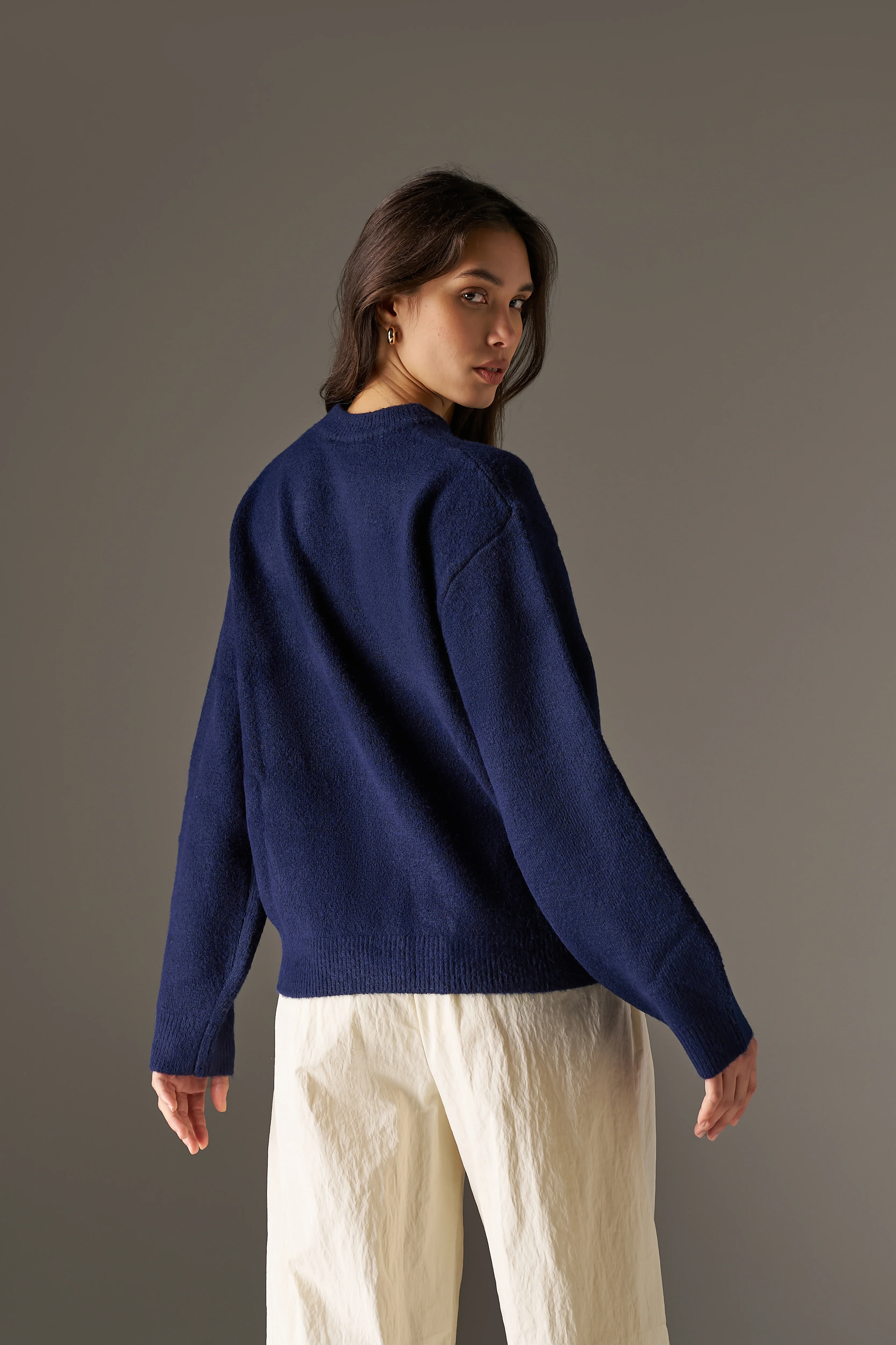 CTRE KNITTED SWEATSHIRT - NAVY - Image 5