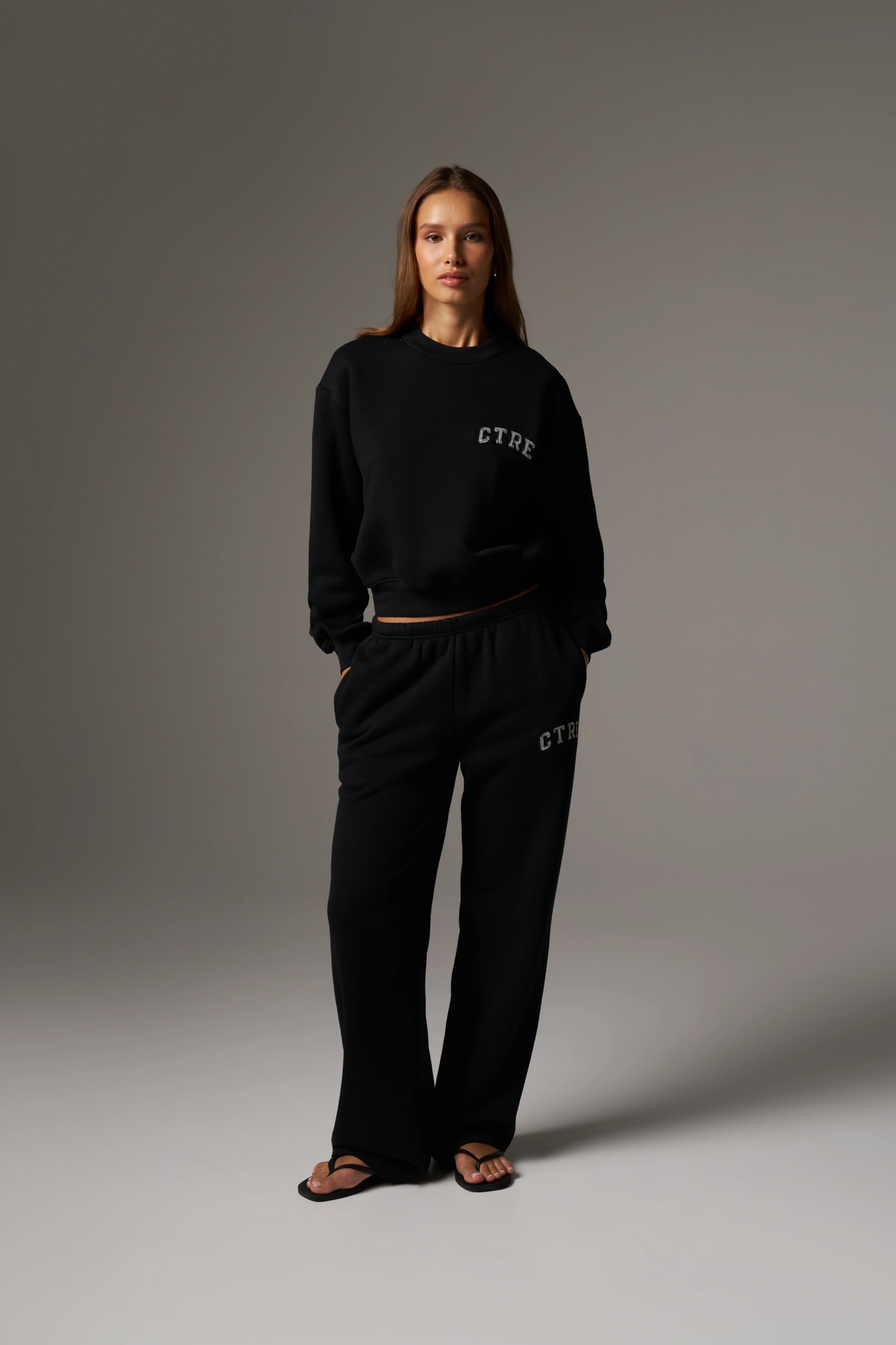 CTRE STRAIGHT LEG JOGGERS - BLACK - Image 3