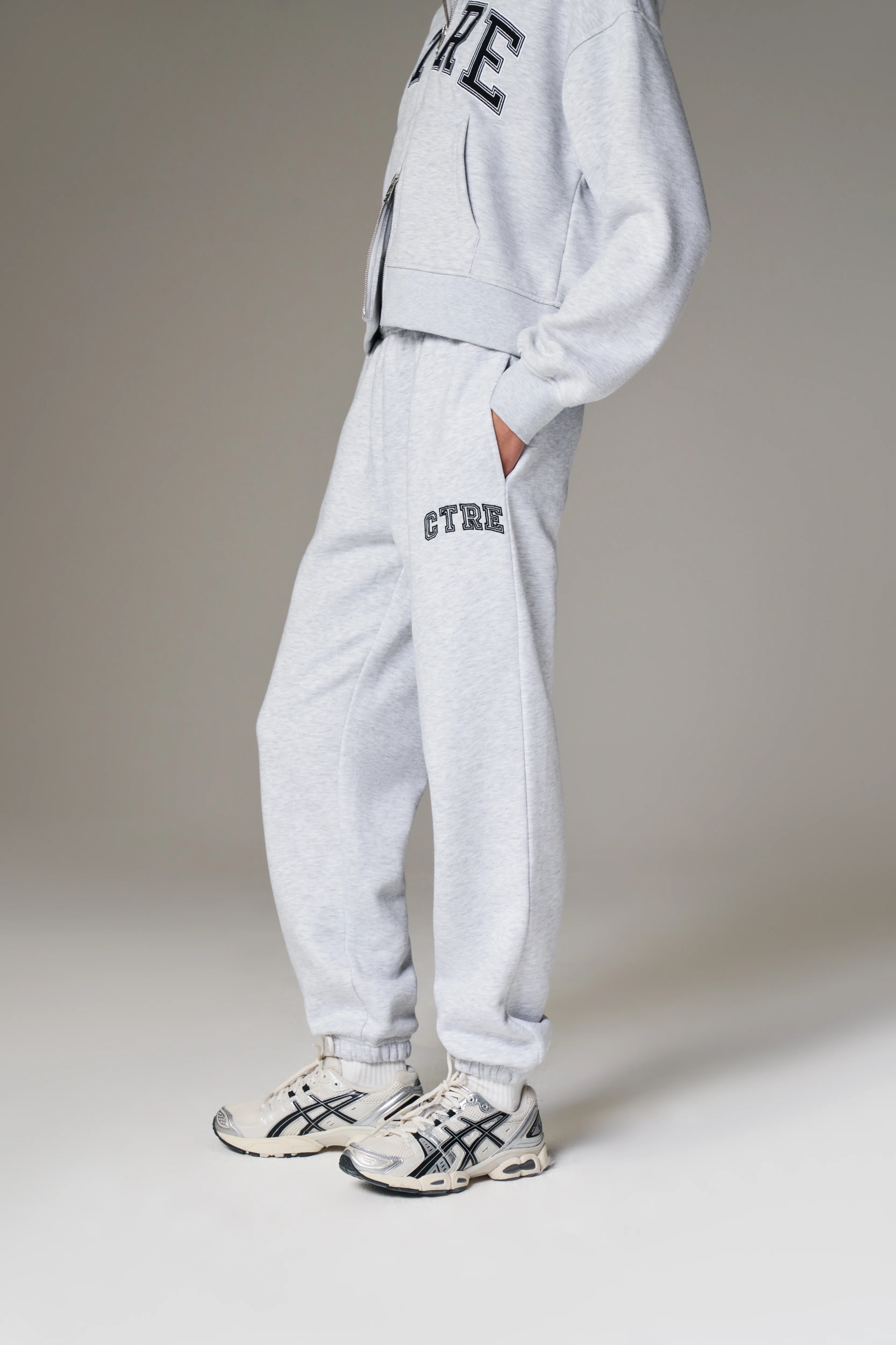 CTRE WIDE LEG JOGGERS - GREY MARL - Image 5