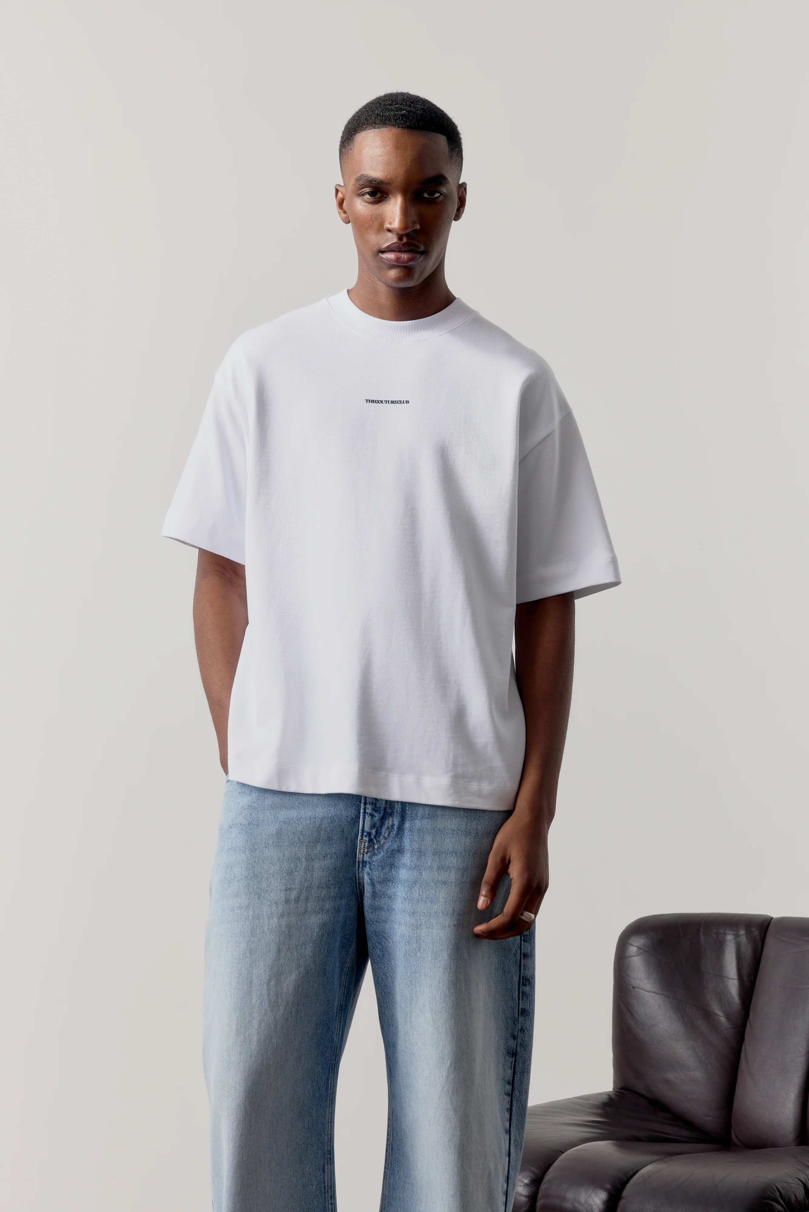 DOUBLE MICRO COPYRIGHT PRINT T-SHIRT - WHITE - Image 4
