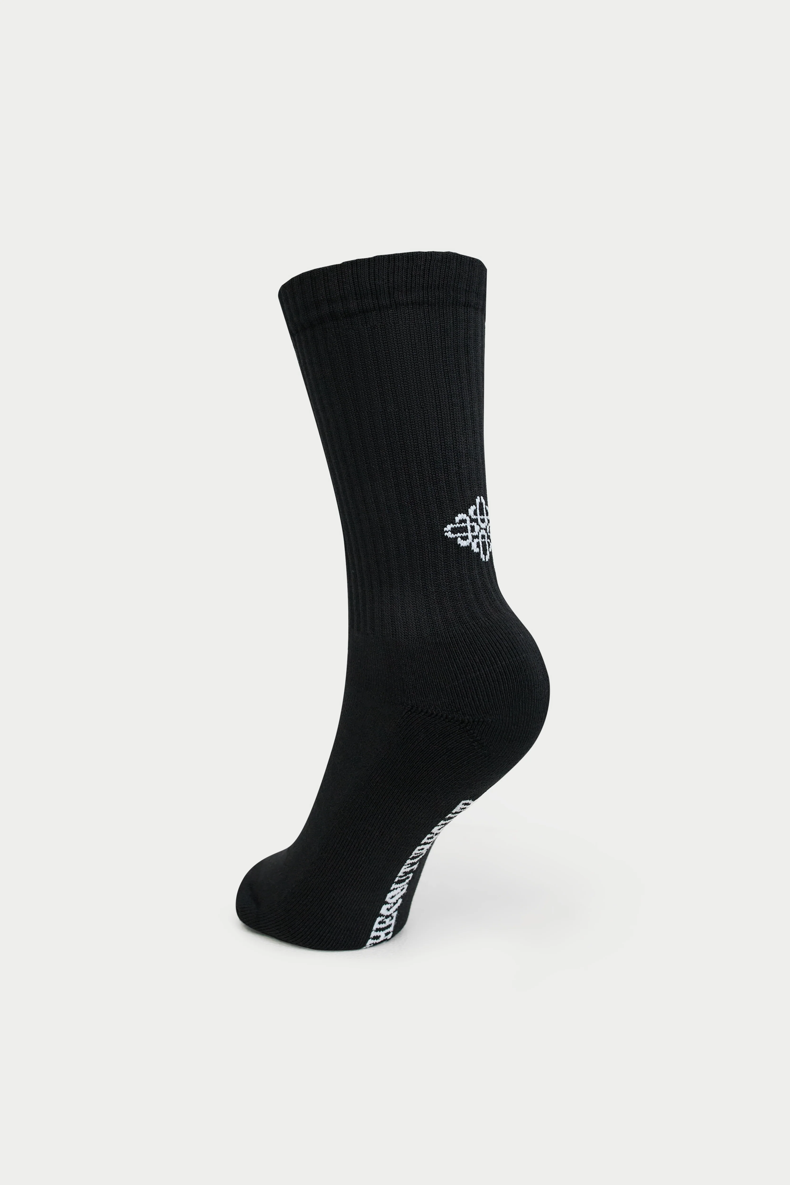 REVERSE EMBLEM COPYRIGHT SOCKS - BLACK - Image 2
