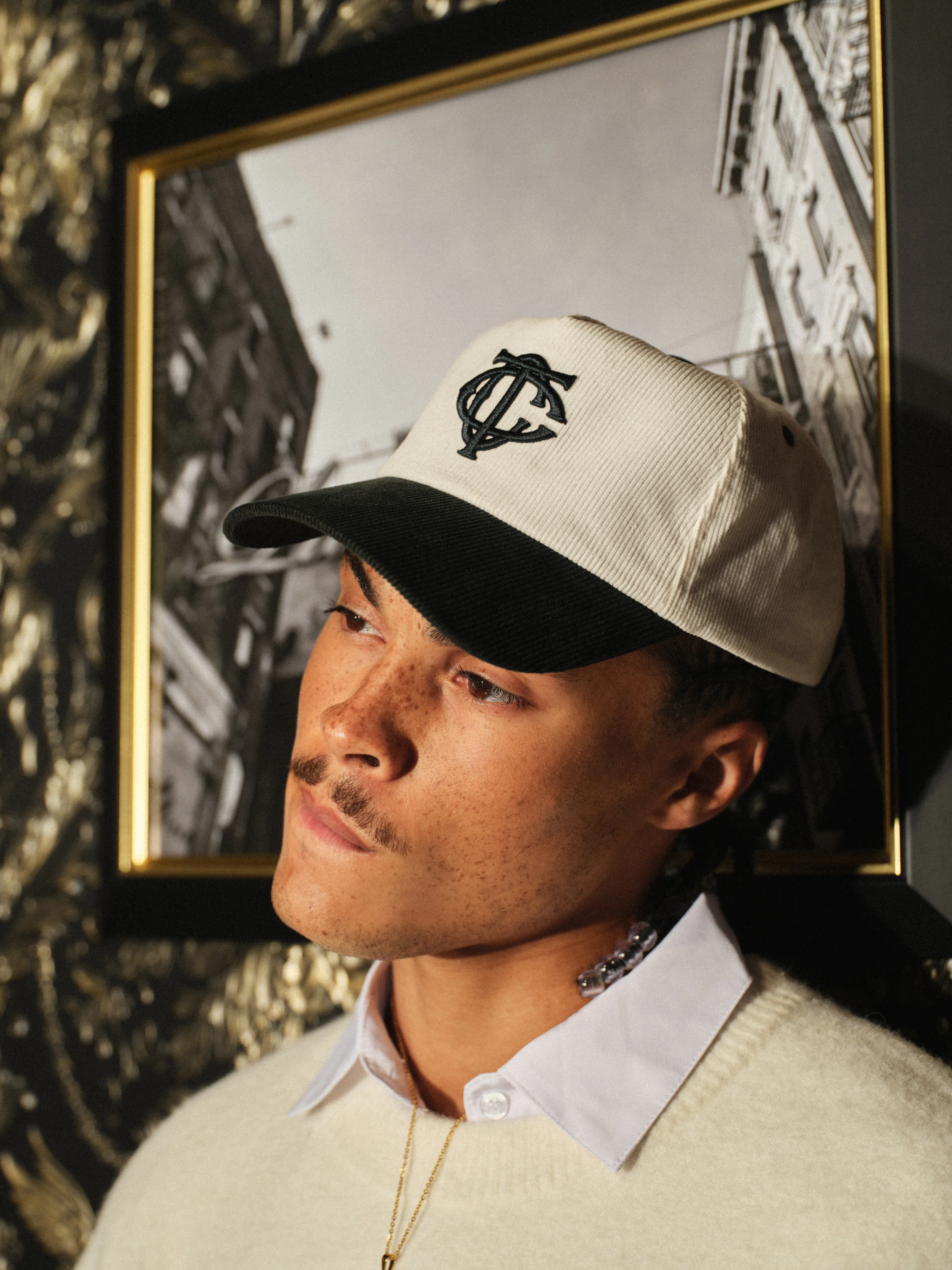 MONOGRAM CORD CAP - FOREST GREEN - Image 3