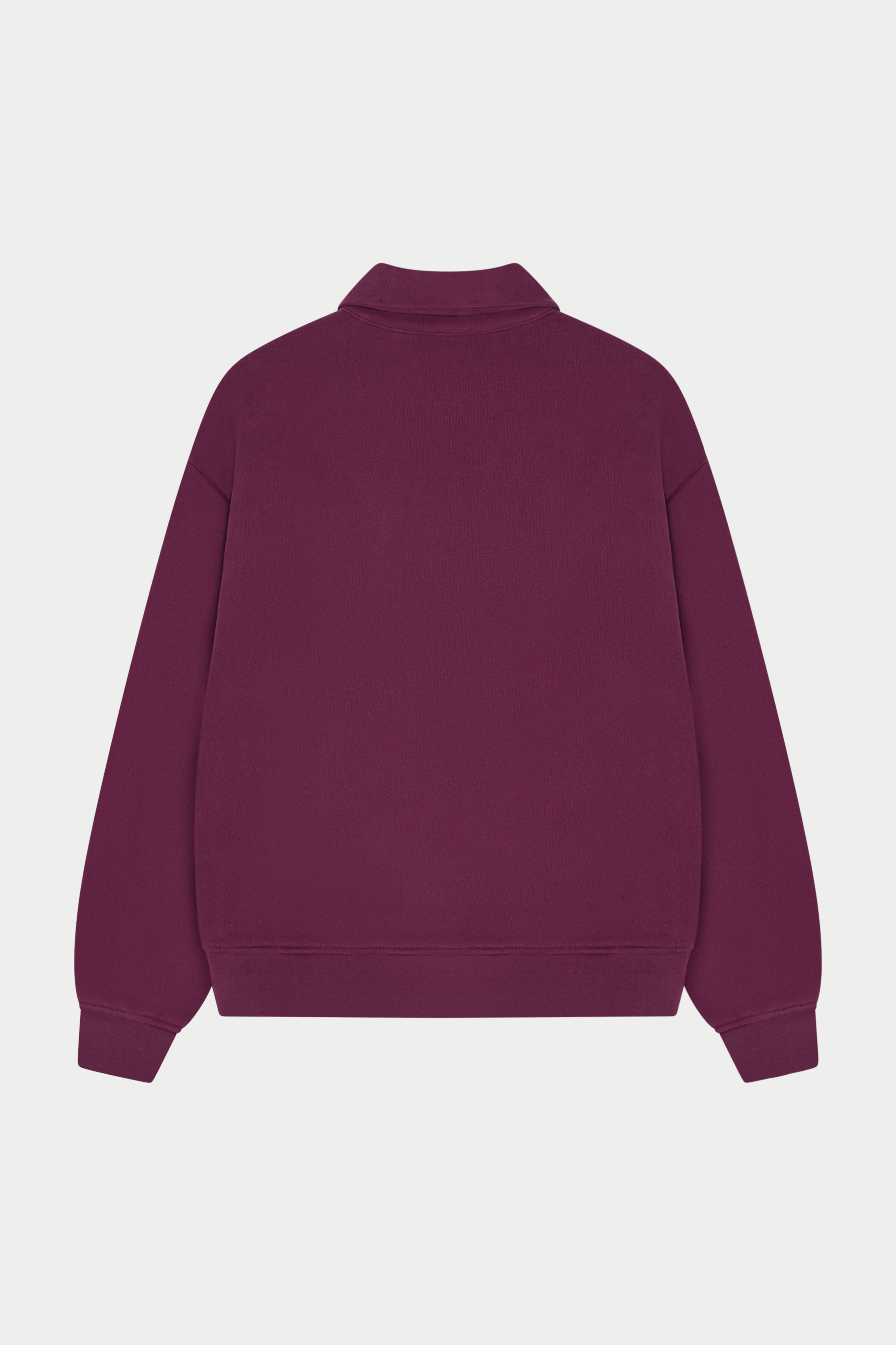EMBLEM EMBROIDERED RUGBY POLO - PLUM - Image 7