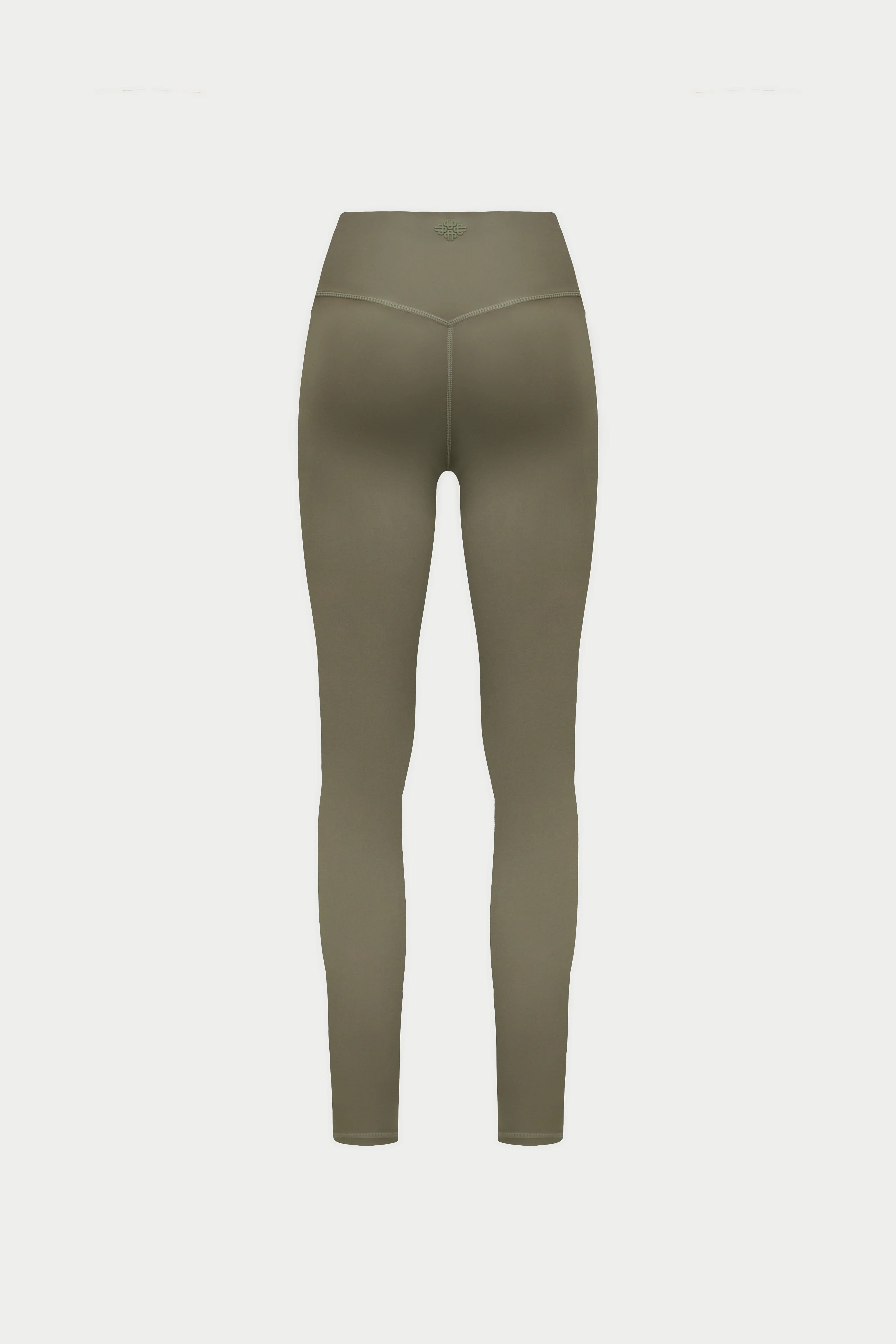 EMBLEM SCULPTING STRETCH LEGGINGS - KHAKI - Image 7