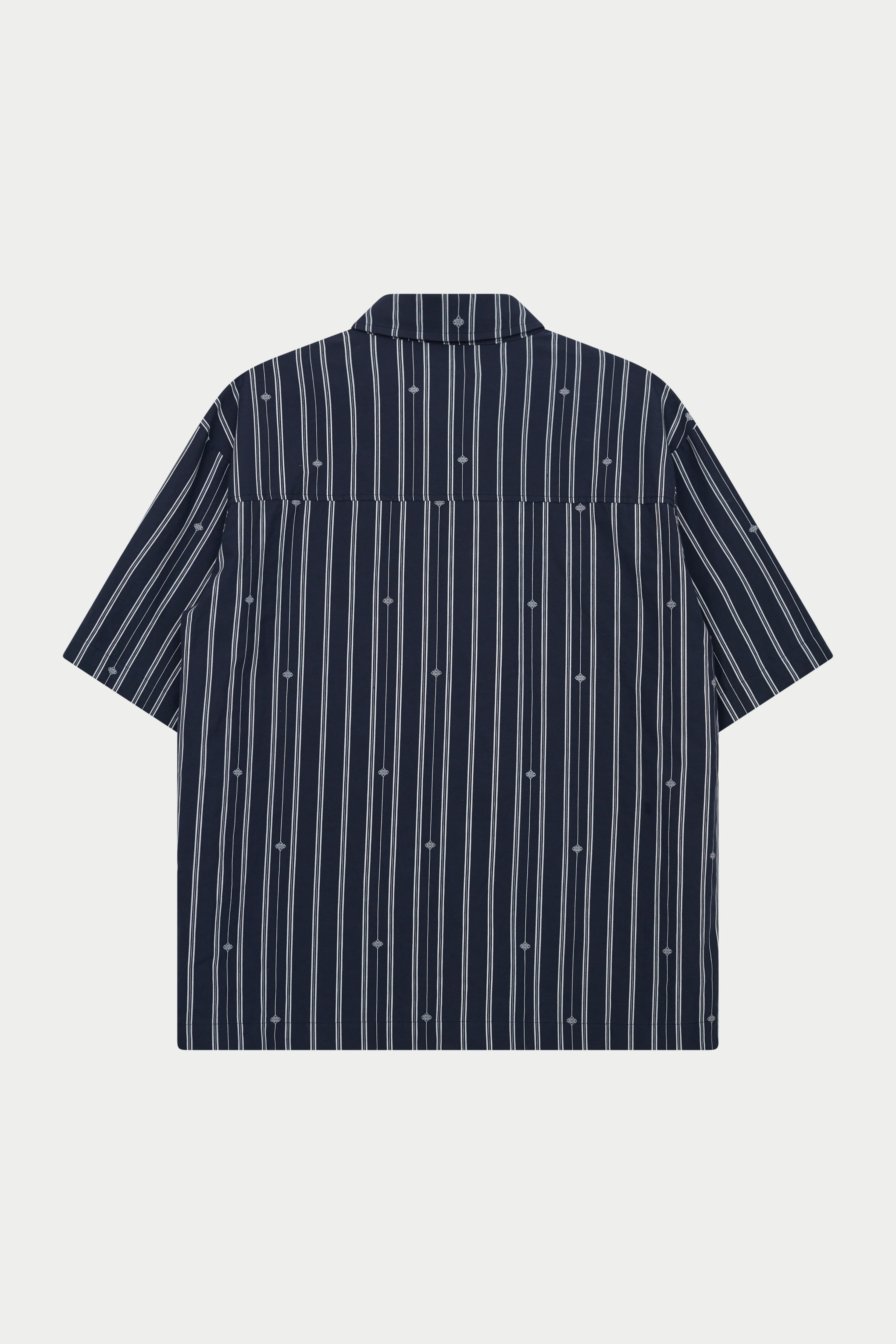 EMBLEM STRIPE SHIRT - NAVY - Image 13