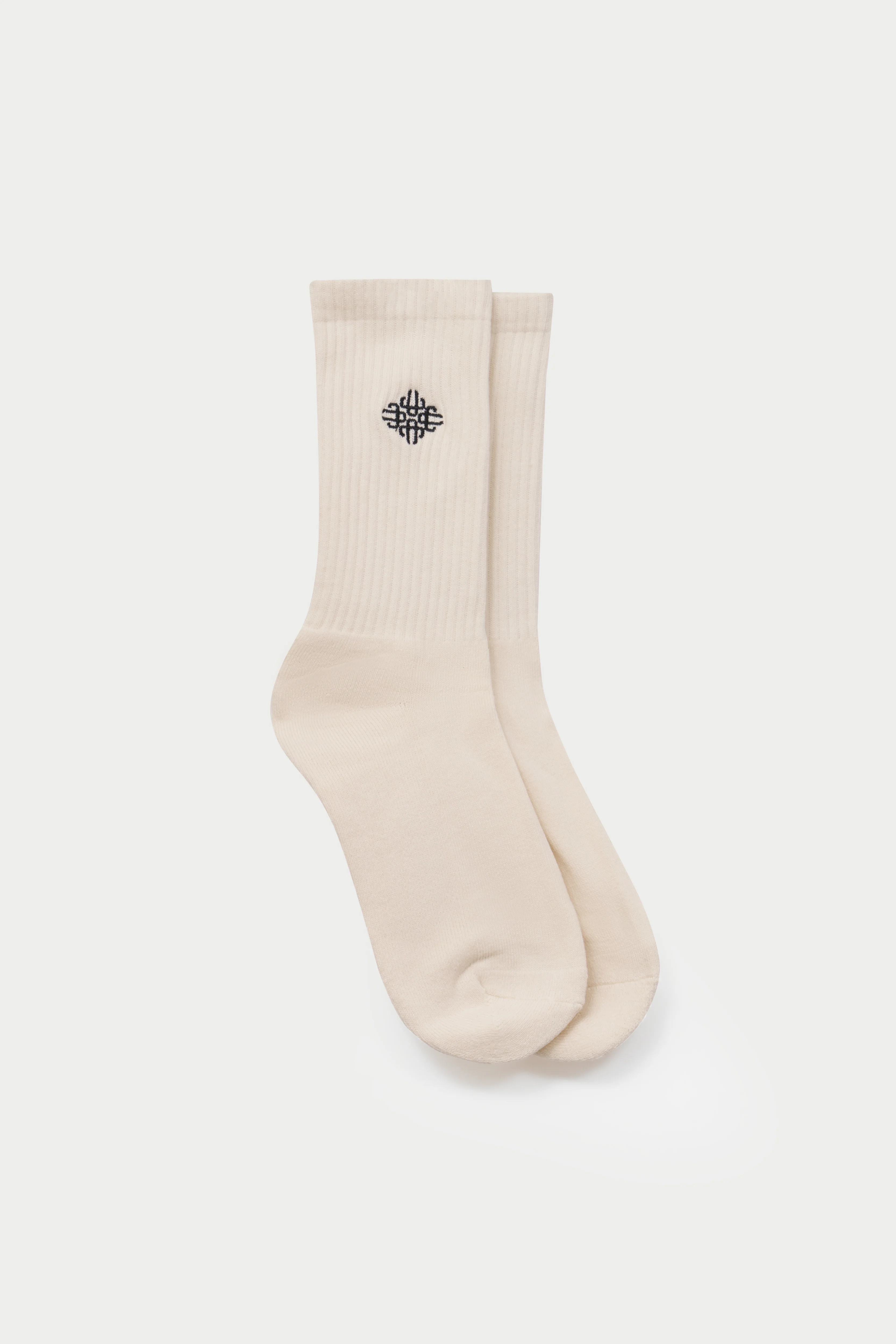 EMBROIDERED EMBLEM SPORTS SOCK - OFFWHITE - Image 2
