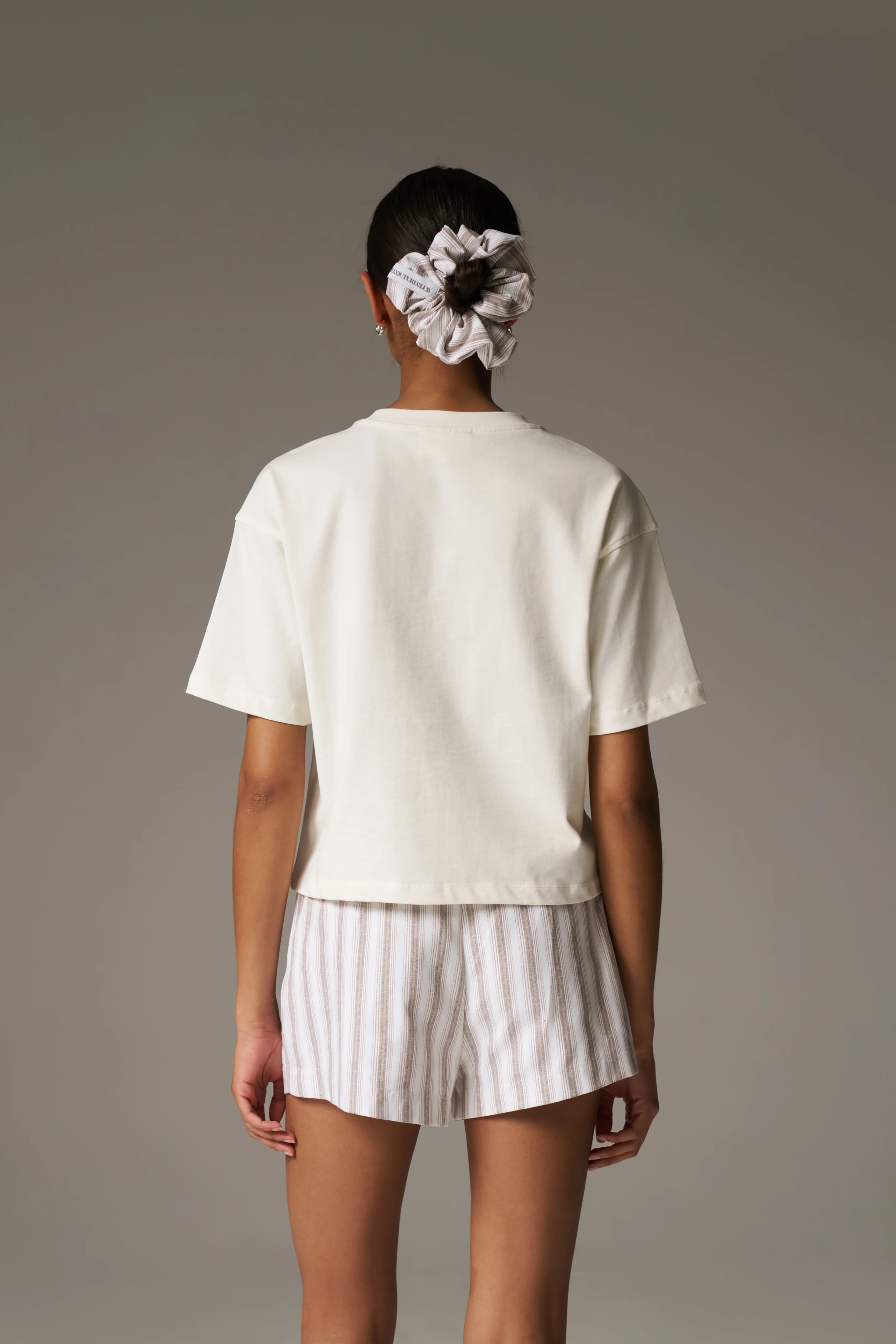 EMBROIDERED PALM GRAPHIC BOXY T-SHIRT - OFF WHITE - Image 6