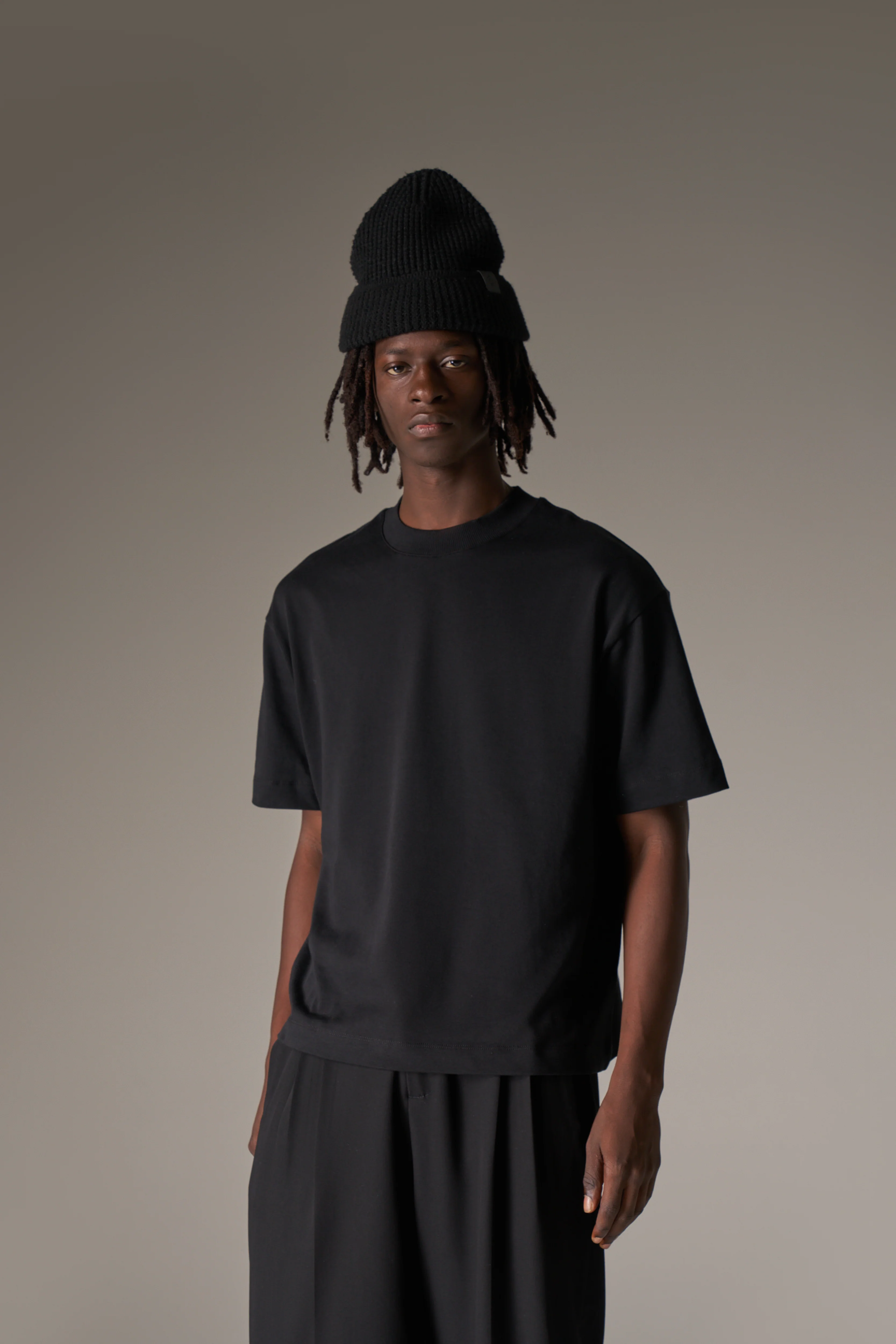HEAVYWEIGHT BLANK T-SHIRT - BLACK - Image 2