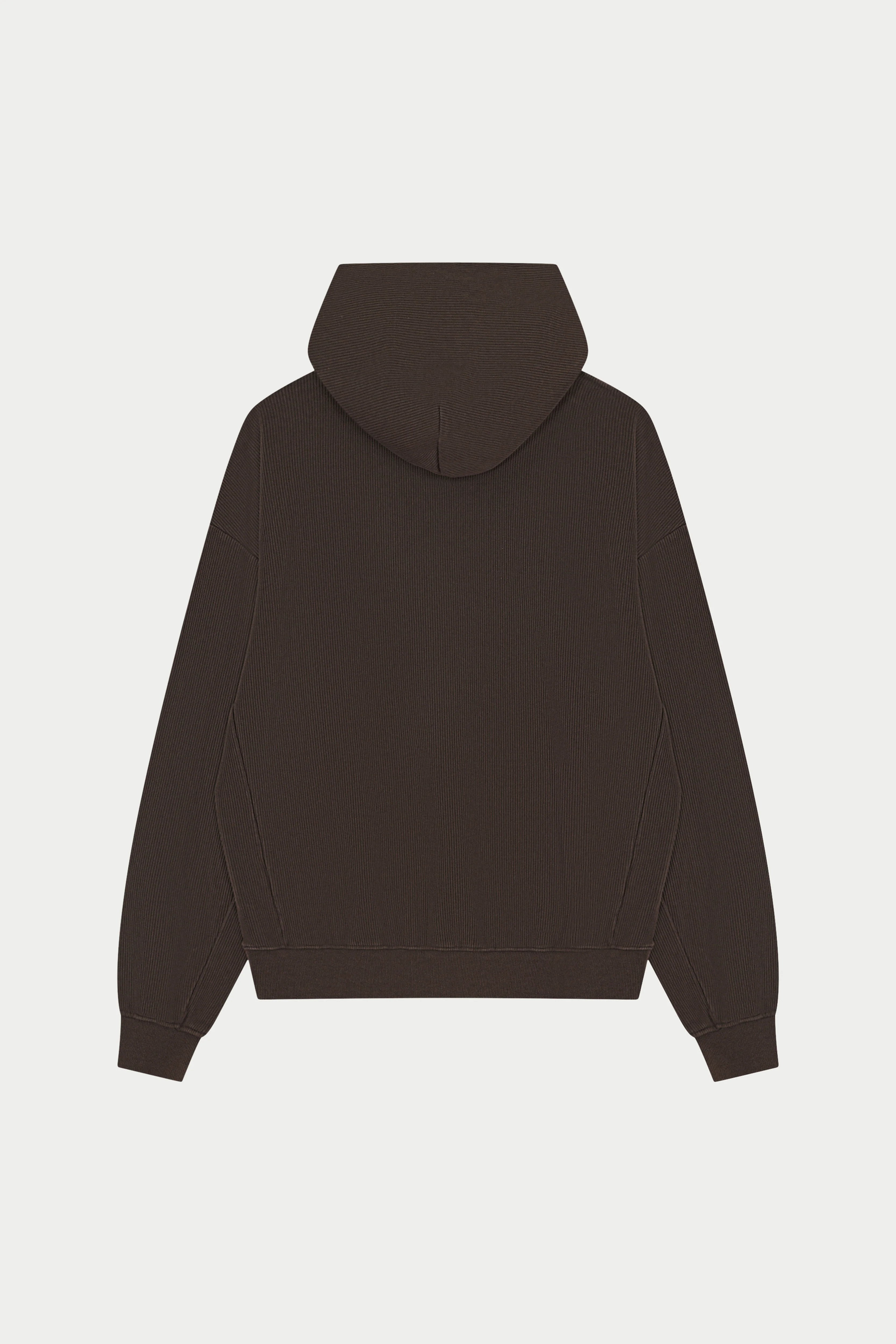 HEAVYWEIGHT WASHED RIBBED HOODIE - BROWN - Image 6