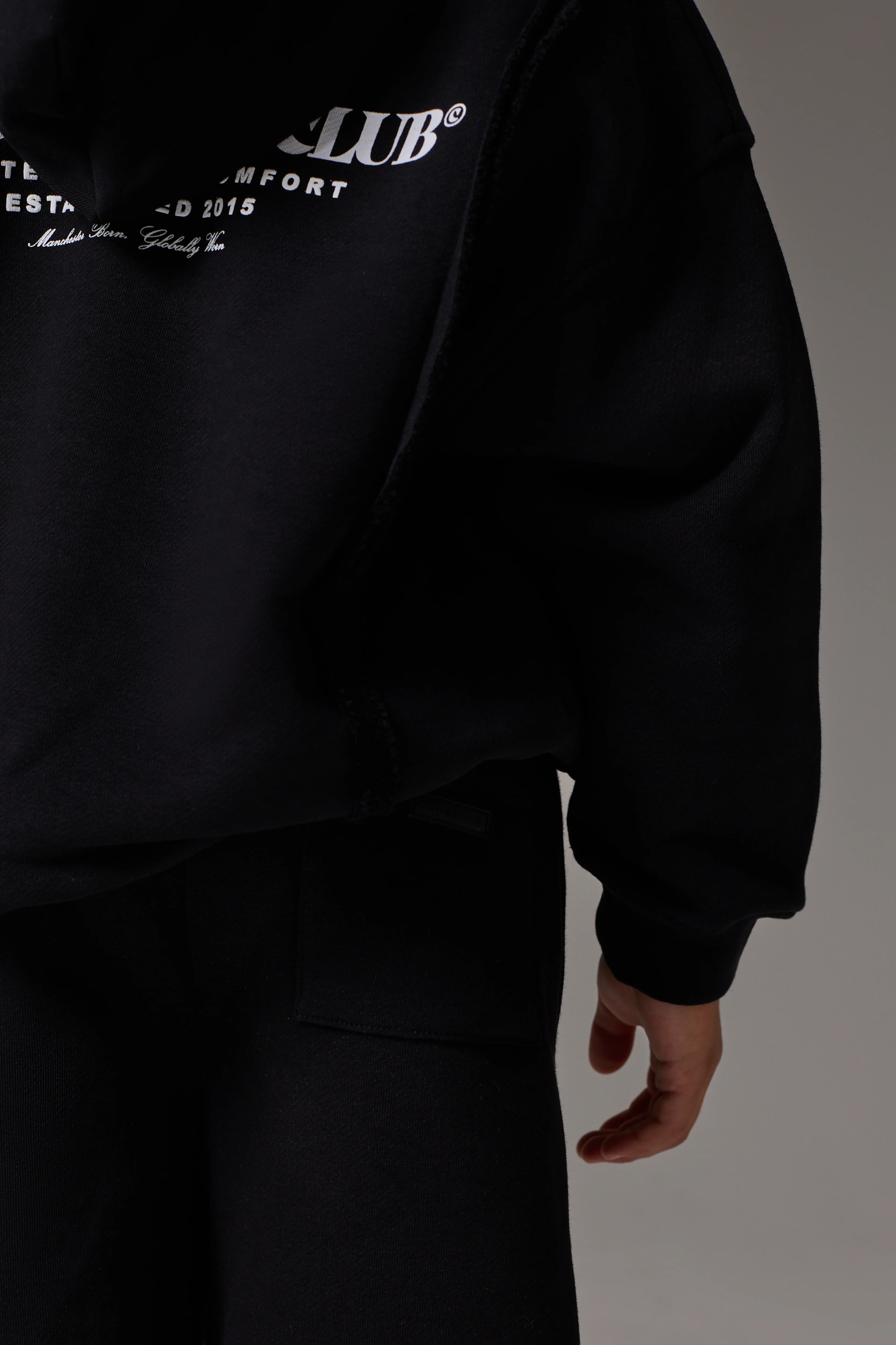 JUNIOR COPYRIGHT ZIP THROUGH HOODIE - BLACK - Image 5