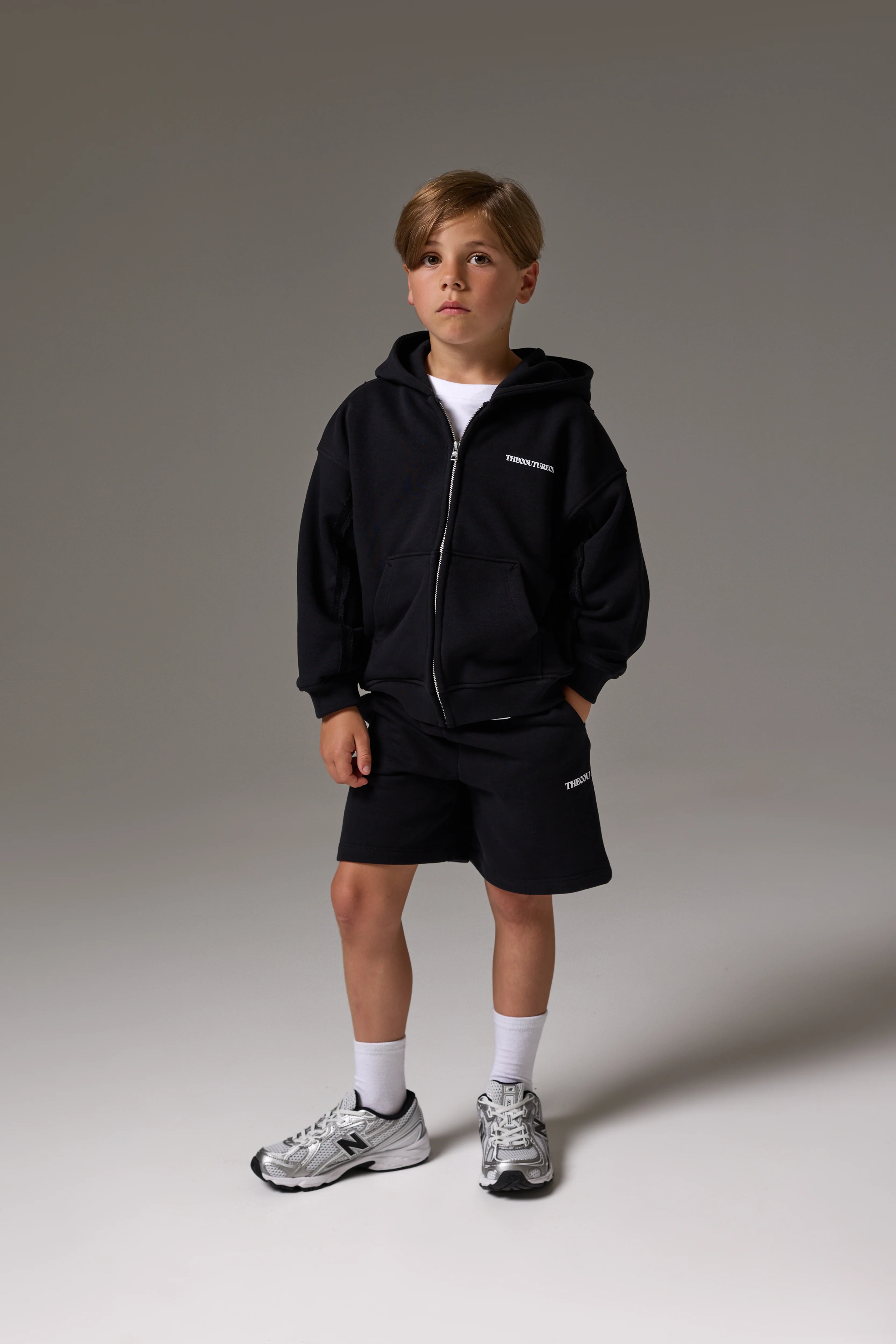 JUNIOR COPYRIGHT ZIP THROUGH HOODIE - BLACK - Image 6