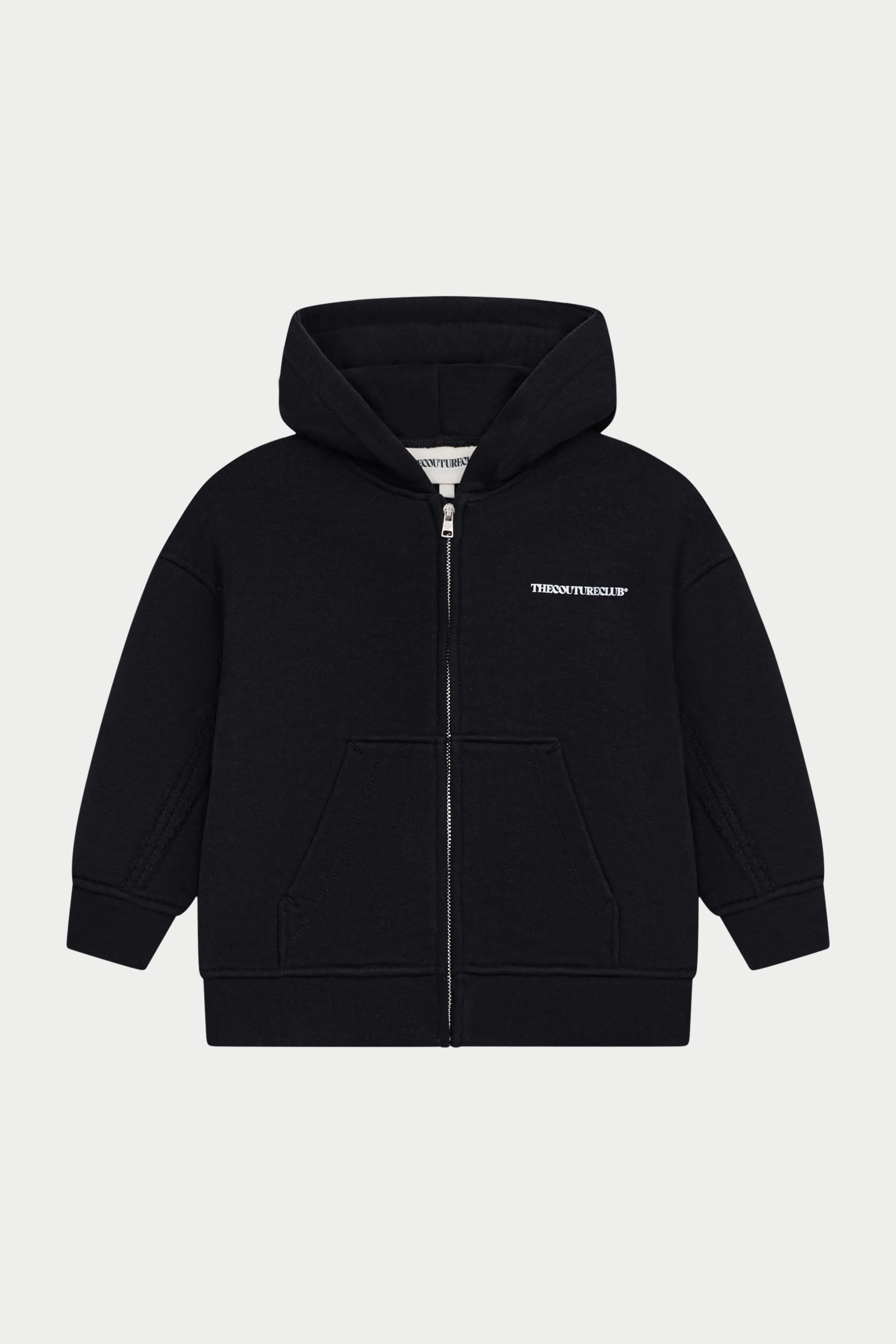 JUNIOR COPYRIGHT ZIP THROUGH HOODIE - BLACK - Image 8