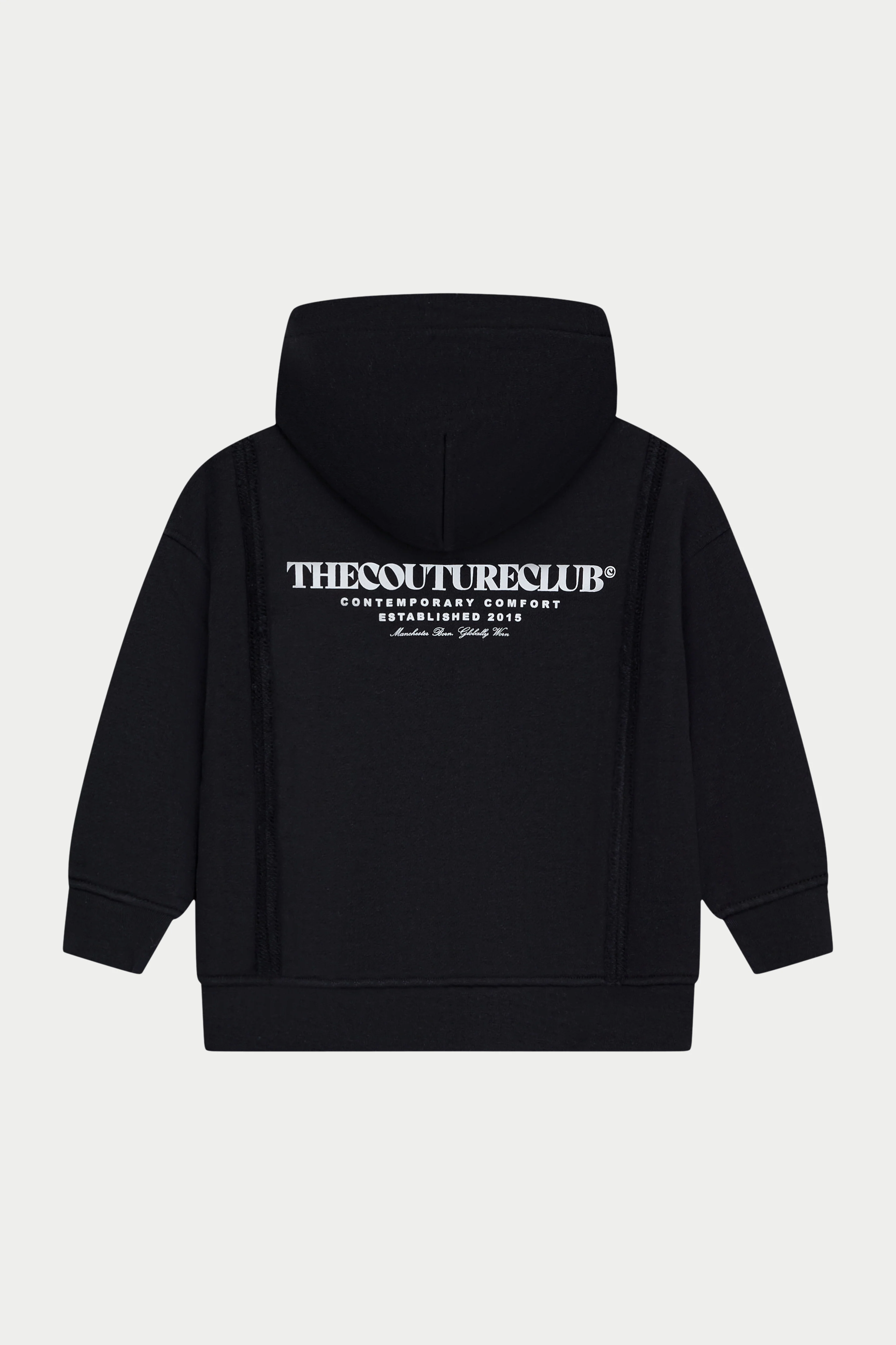 KIDS COPYRIGHT ZIP THROUGH HOODIE - BLACK - Image 2