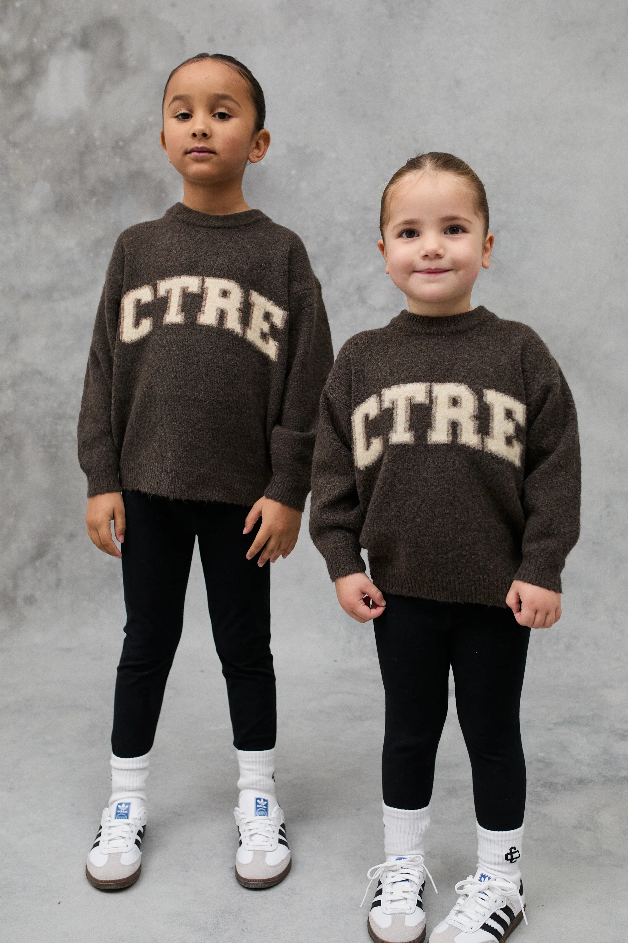 KIDS CTRE KNITTED SWEATSHIRT - BROWN - Image 4