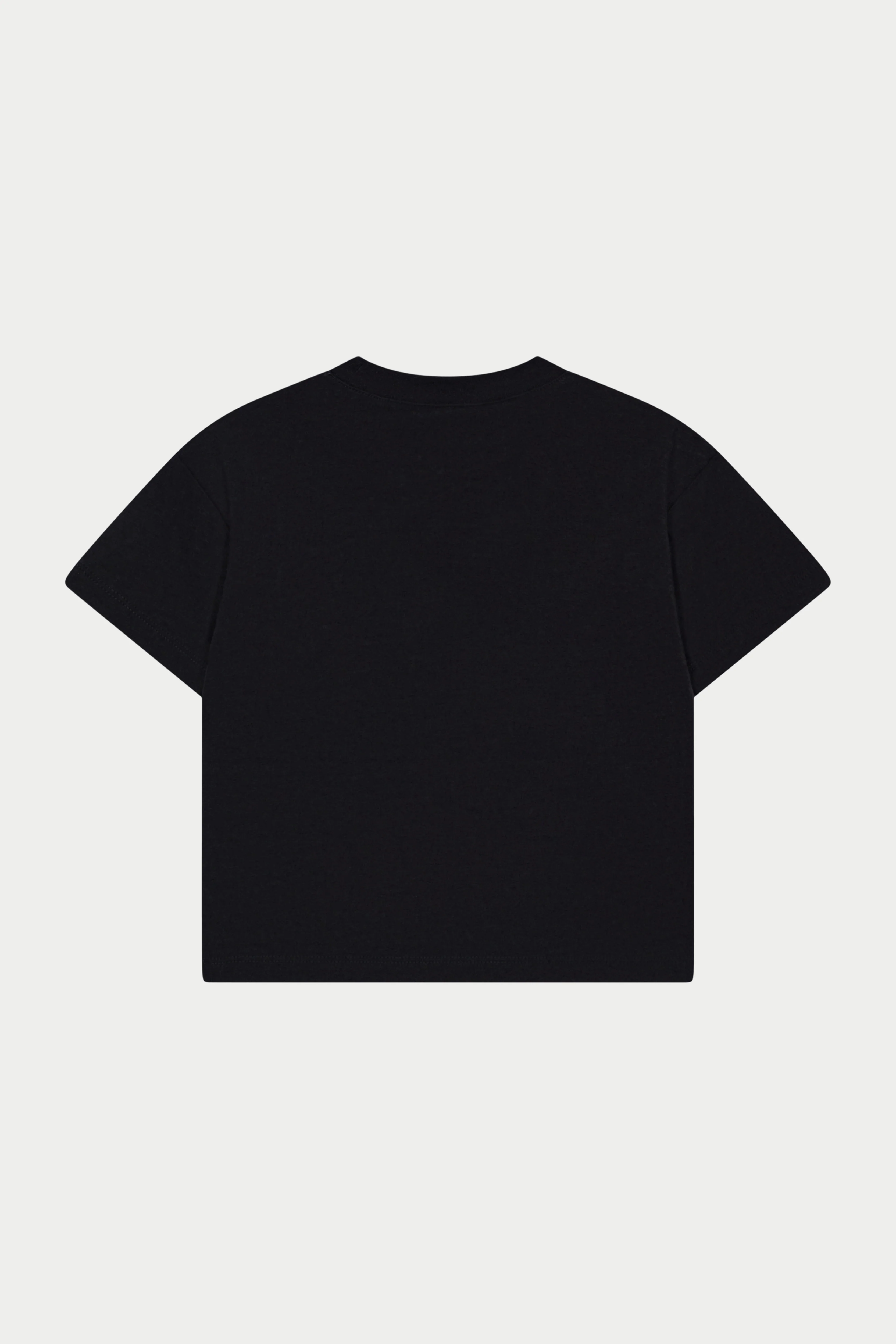 KIDS MONOGRAM EMBLEM APPLIQUE T-SHIRT - BLACK - Image 8