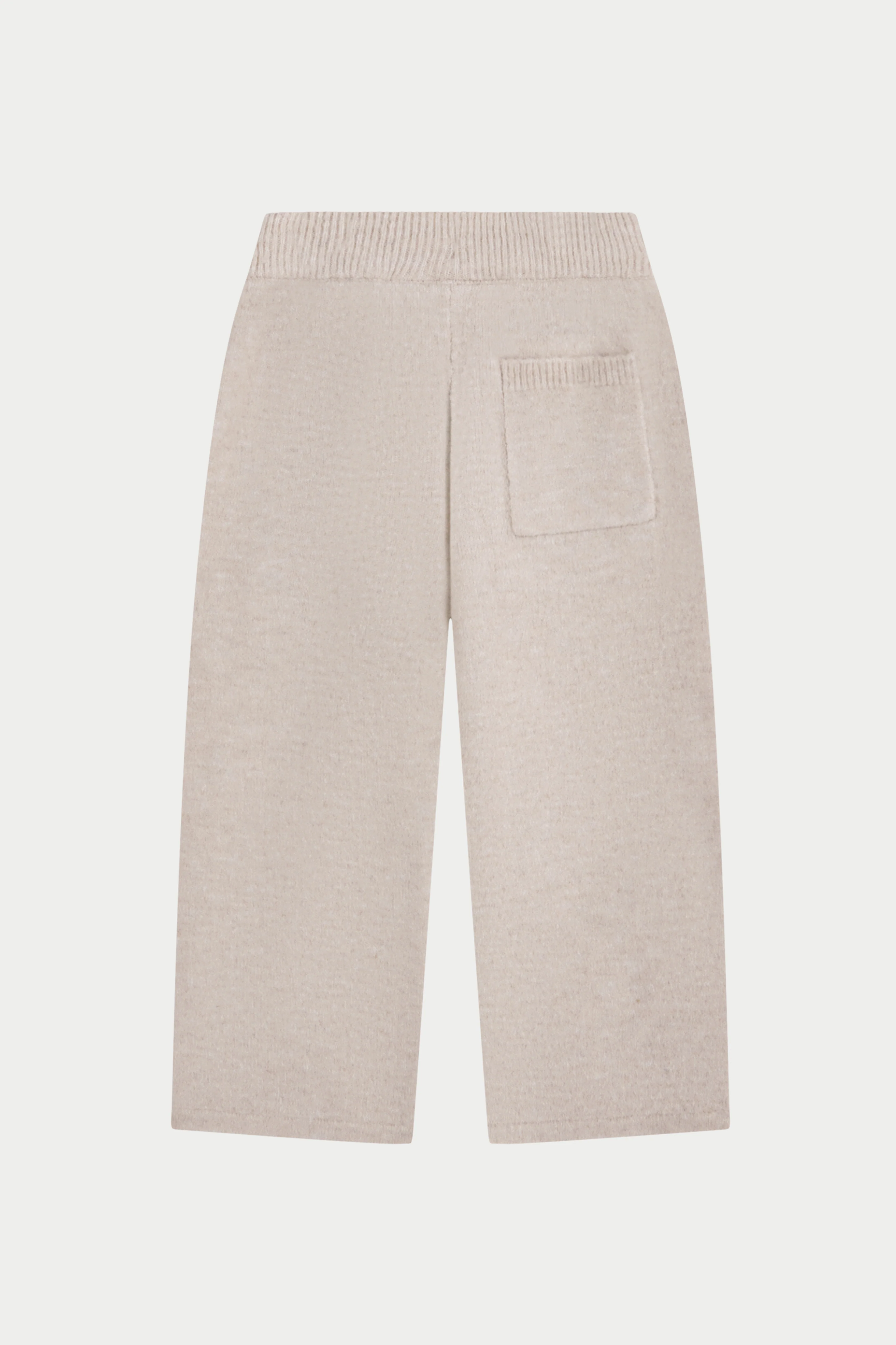 JUNIOR MONOGRAM EMBLEM FLUFFY KNIT JOGGERS - BEIGE - Image 7