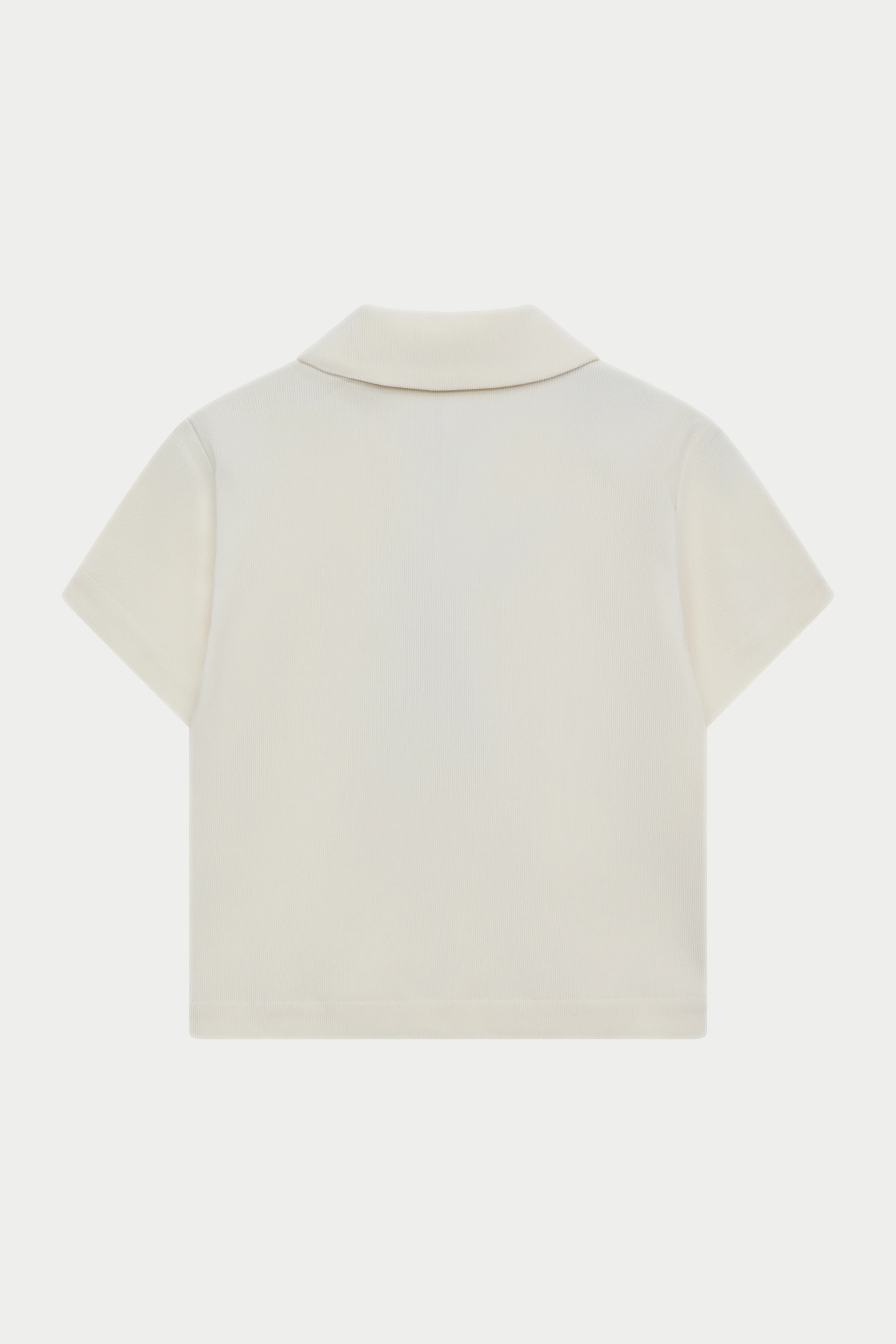 KIDS RIB BUTTON THROUGH SHIRT - STONE - Image 9