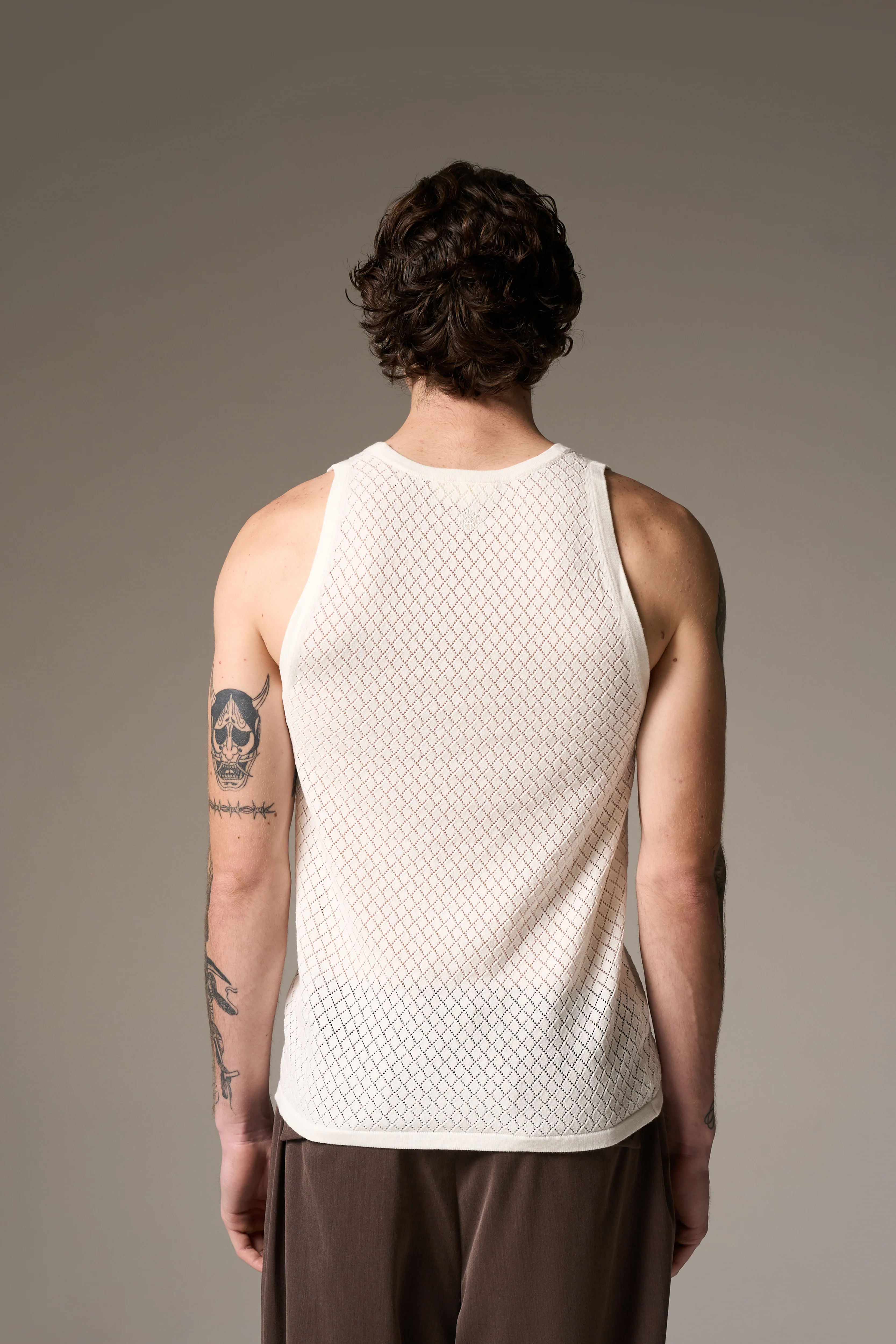 KNITTED VEST - WHITE - Image 5