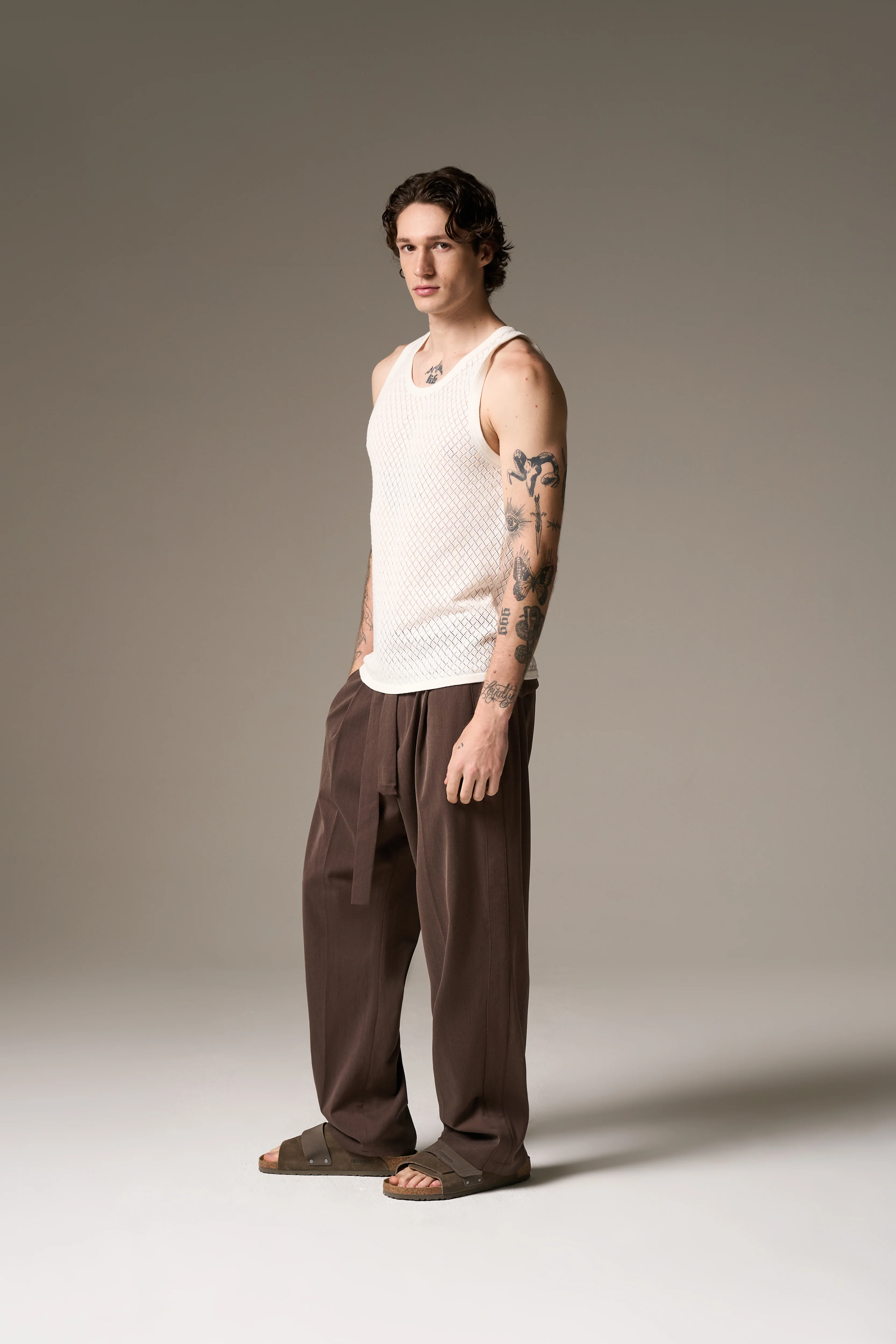 KNITTED VEST - WHITE - Image 7
