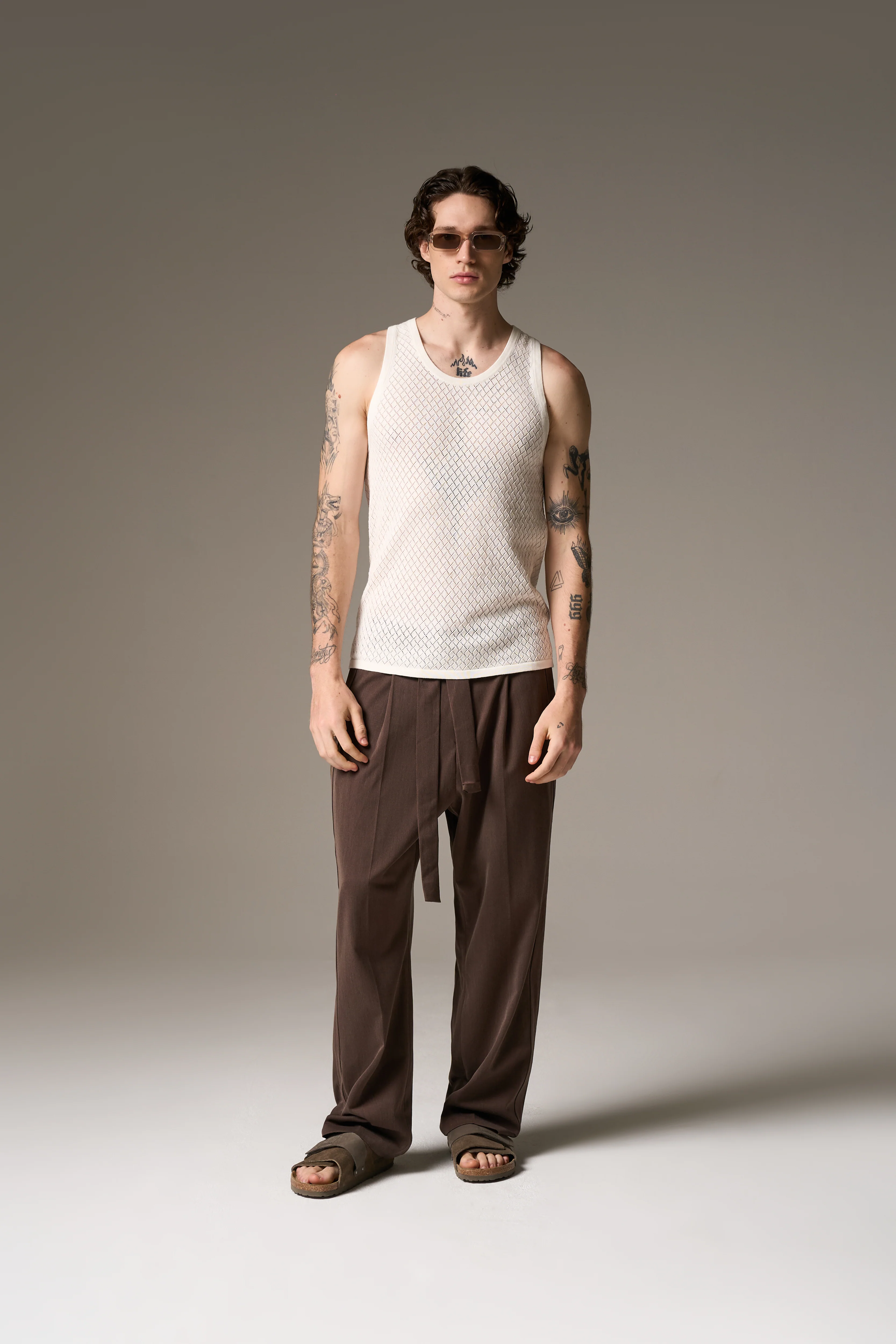 KNITTED VEST - WHITE - Image 8