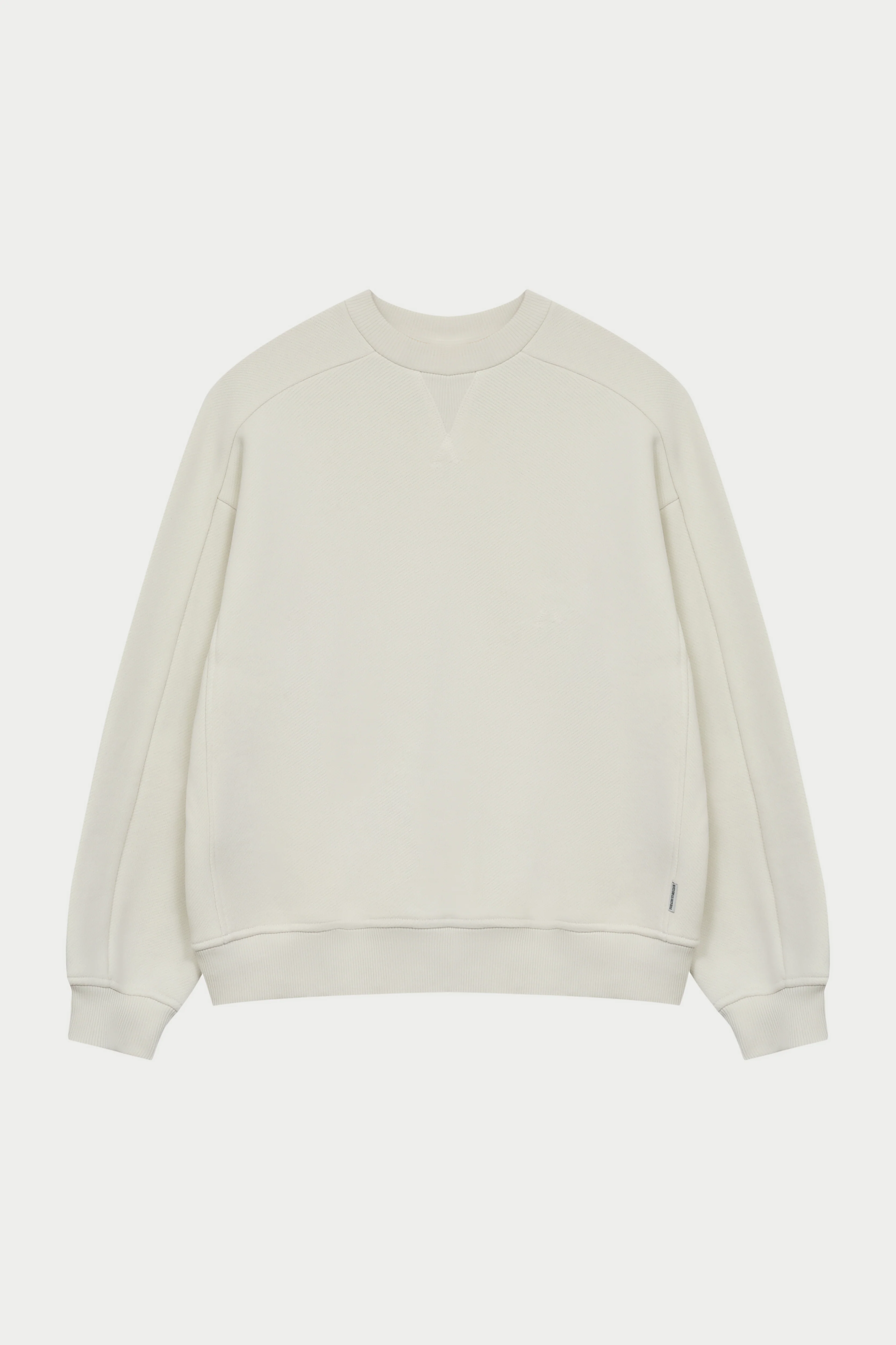 LAUNDERED CLASSICS SEAM DETAIL SWEATSHIRT - ECRU