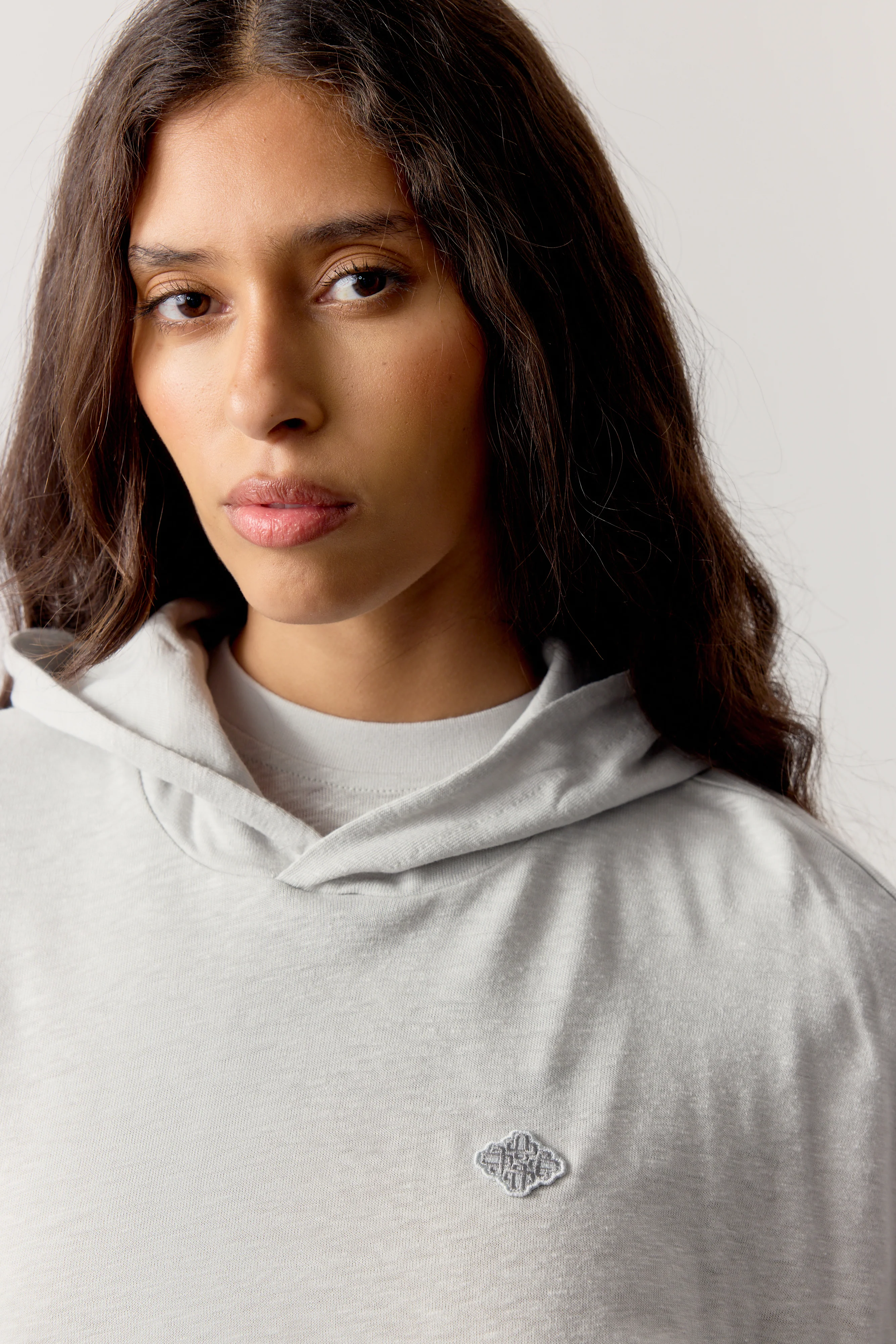 MARL SLUB HOODIE - GREY - Image 4