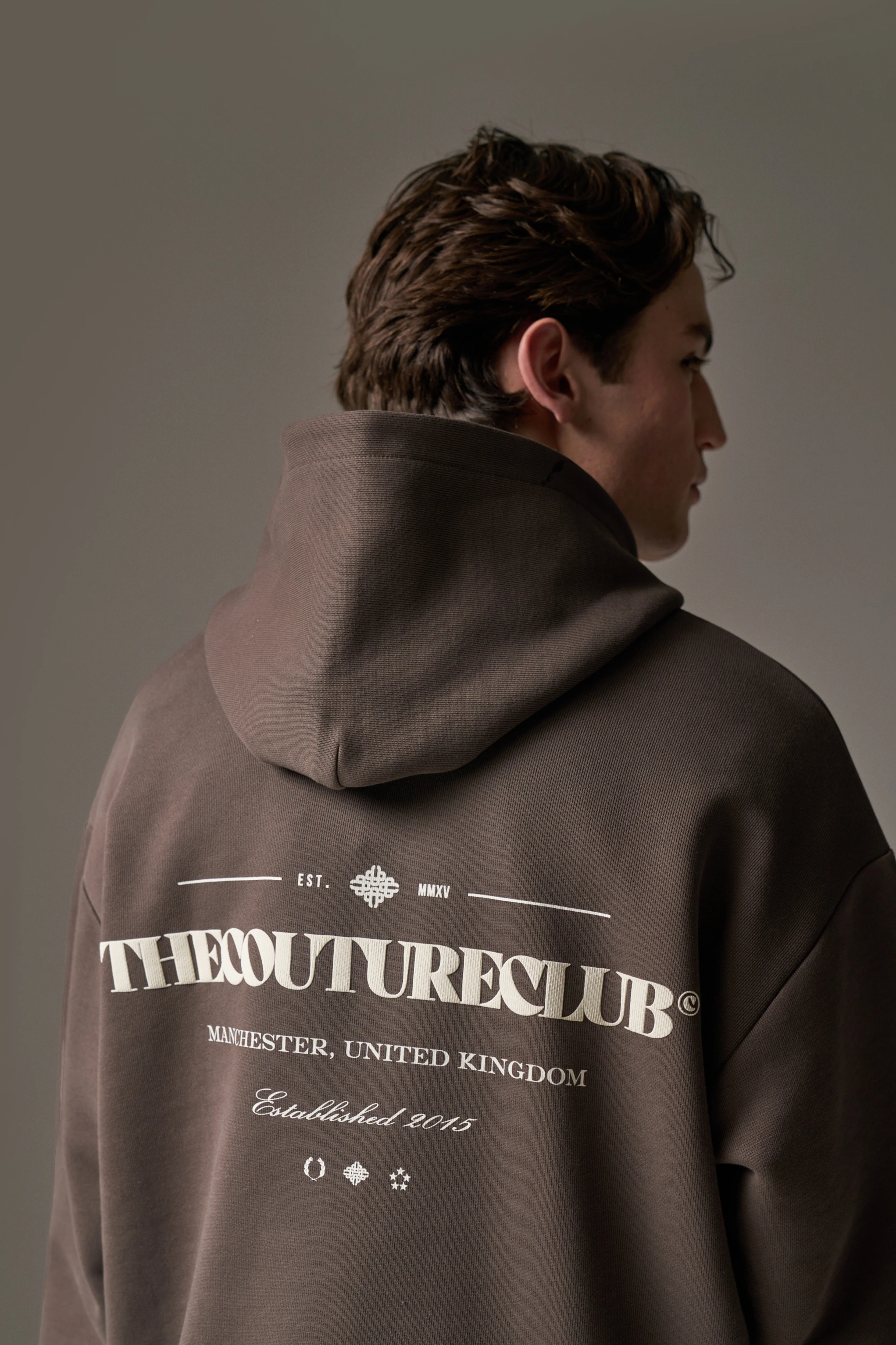 COPYRIGHT MULTI GRAPHIC HOODIE - BROWN - Image 5