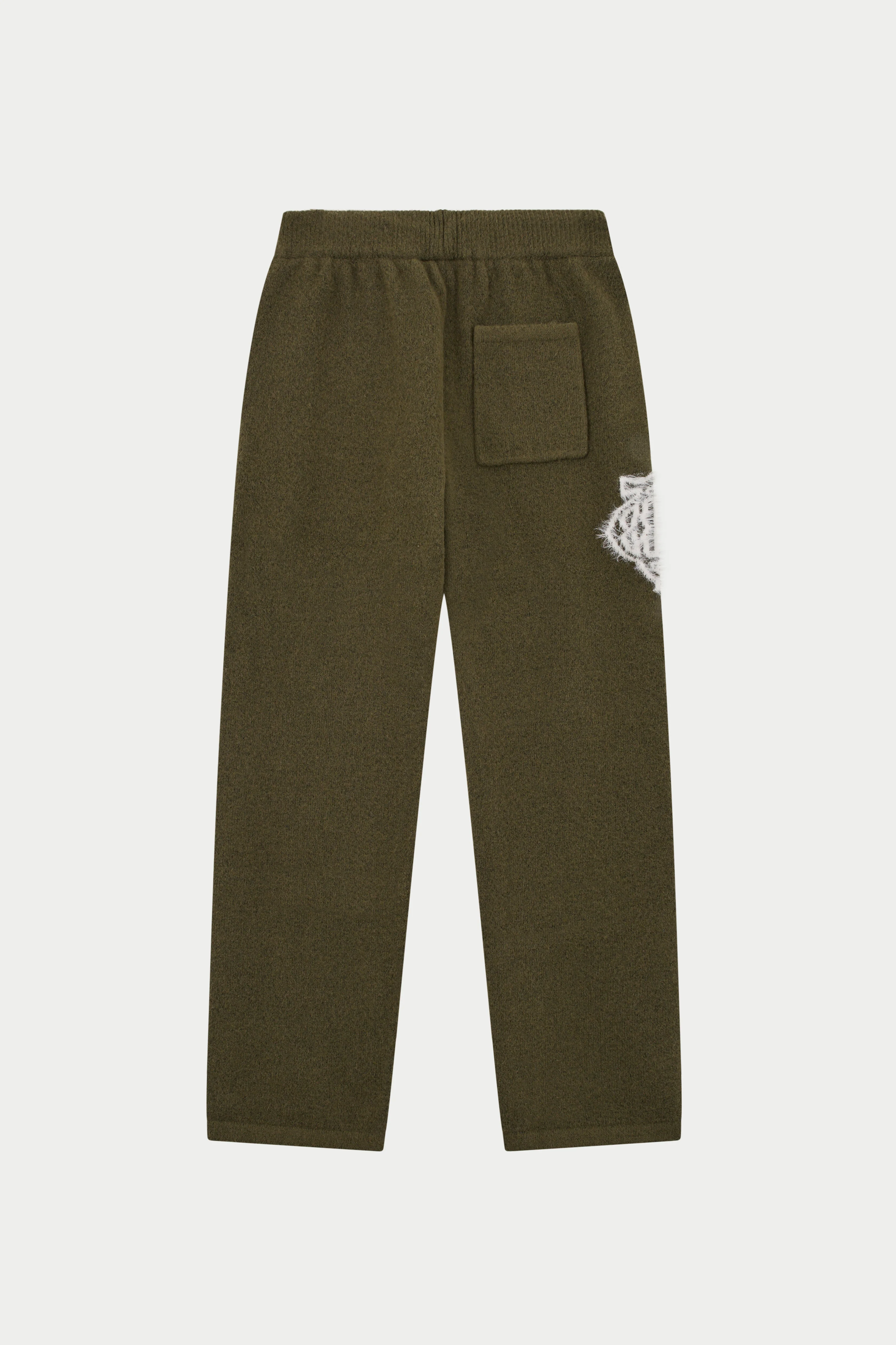 MONOGRAM FLUFFY KNIT JOGGERS - KHAKI - Image 10