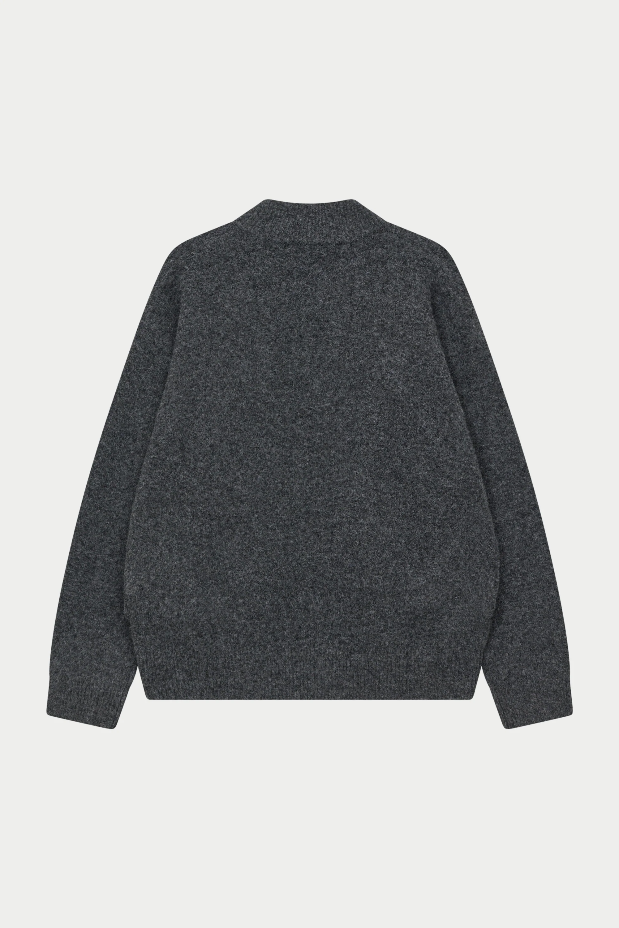 MONOGRAM FLUFFY KNIT ZIP THROUGH - CHARCOAL - Image 8