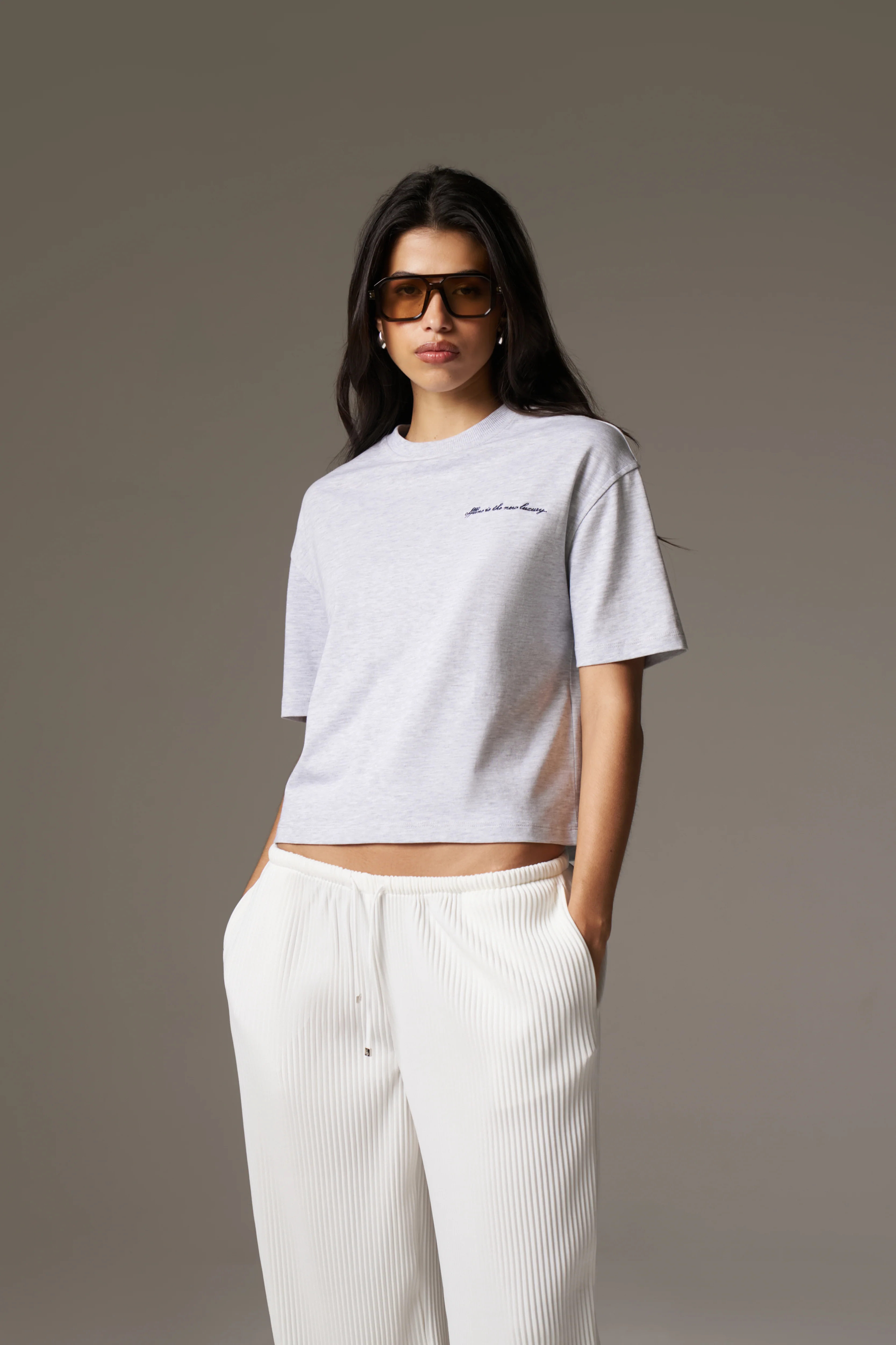 OFFLINE HOUR T-SHIRT - GREY MARL - Image 4