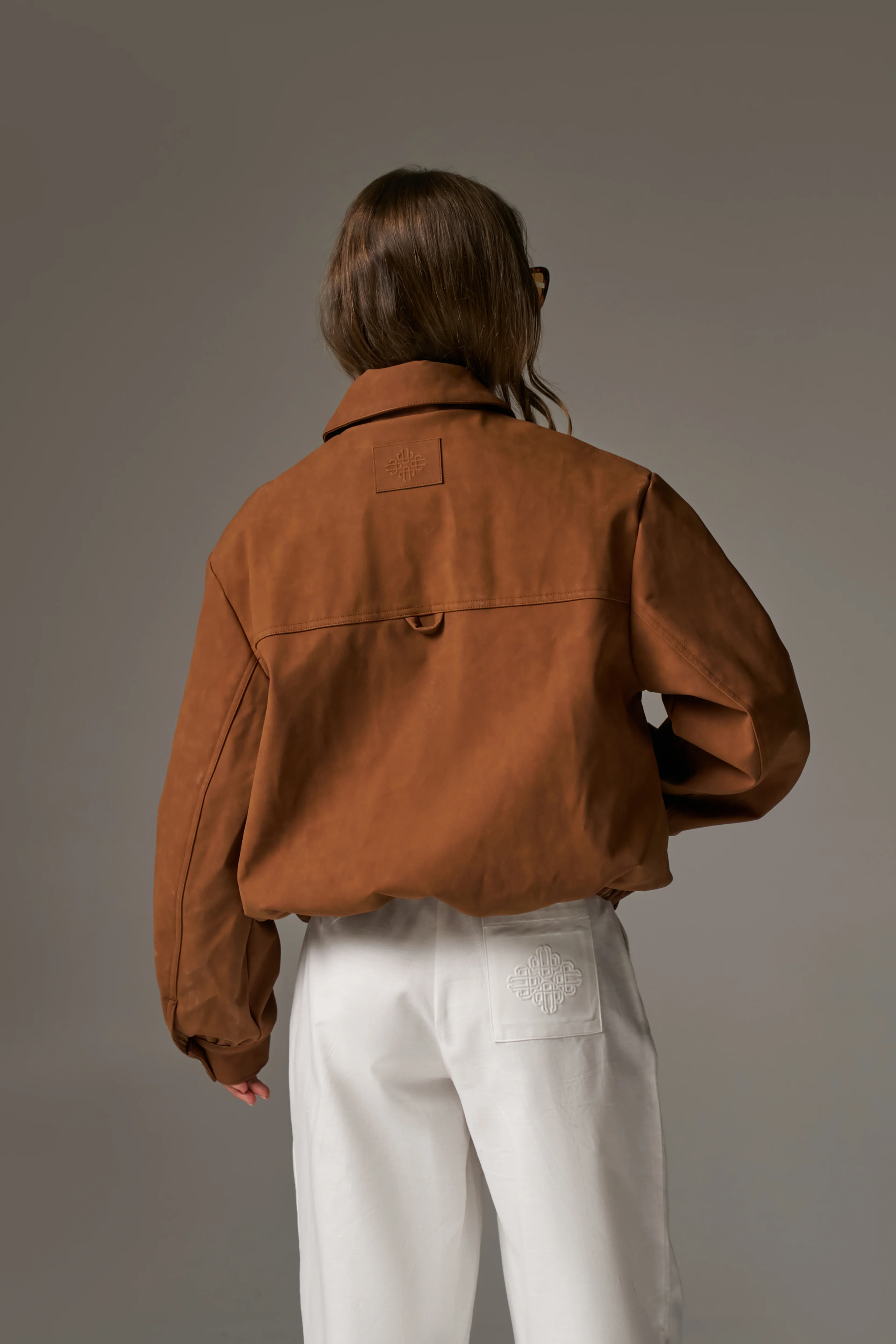 OVERSIZED FAUX SUEDE WESTERN JACKET - TAN - Image 8