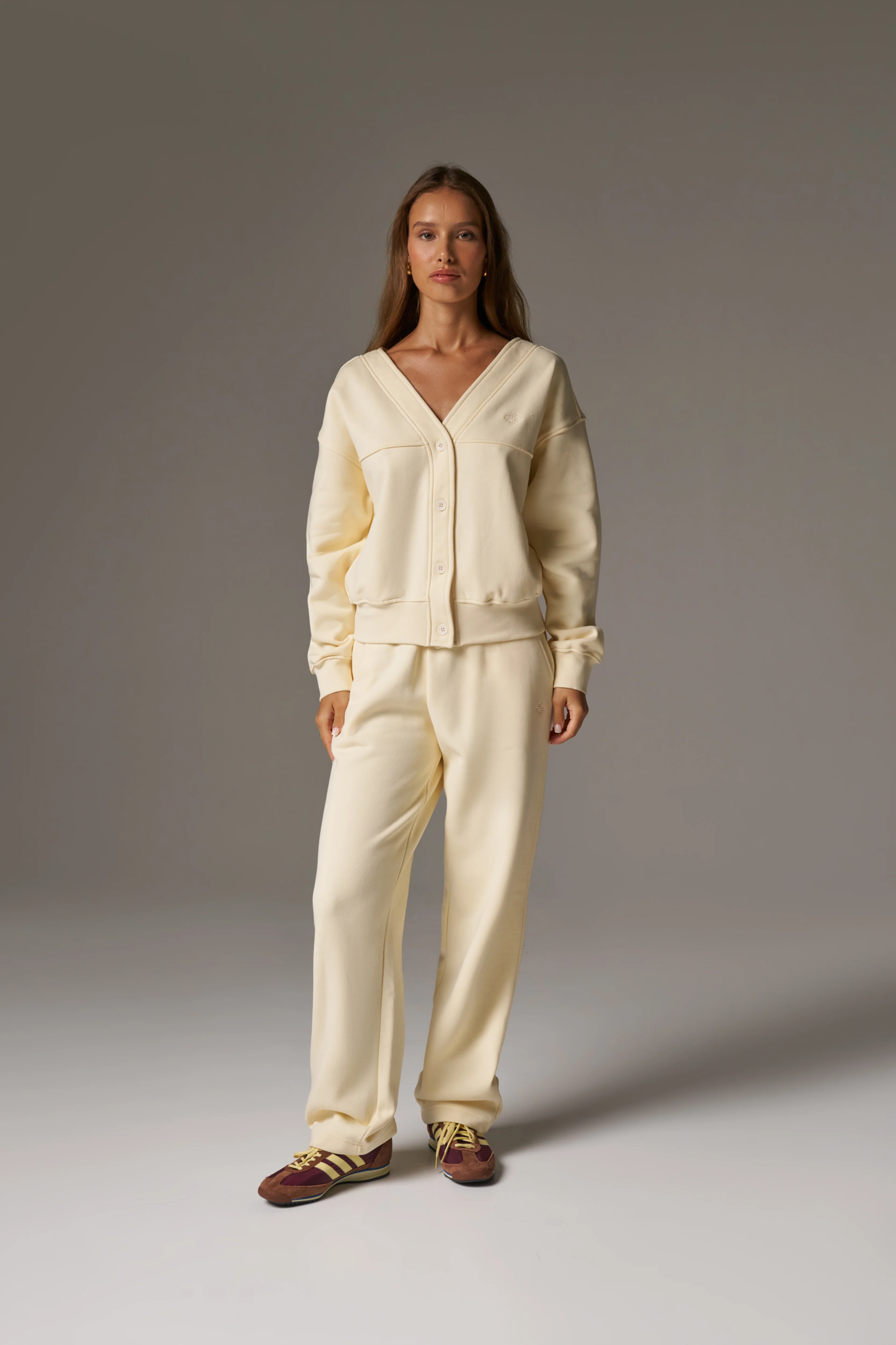 OVERSIZED JERSEY CARDIGAN - BUTTERMILK - Image 7