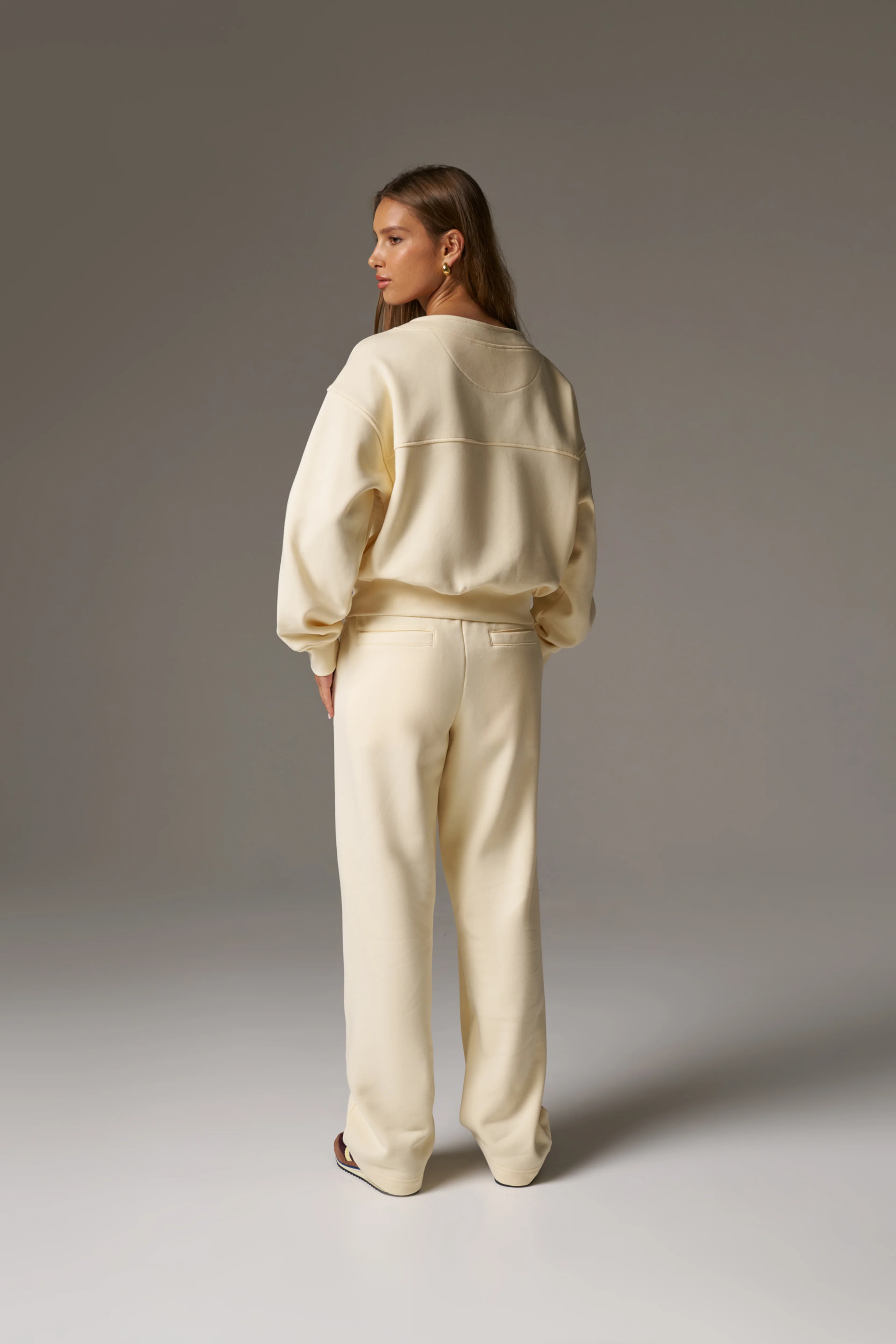 OVERSIZED JERSEY CARDIGAN - BUTTERMILK - Image 8