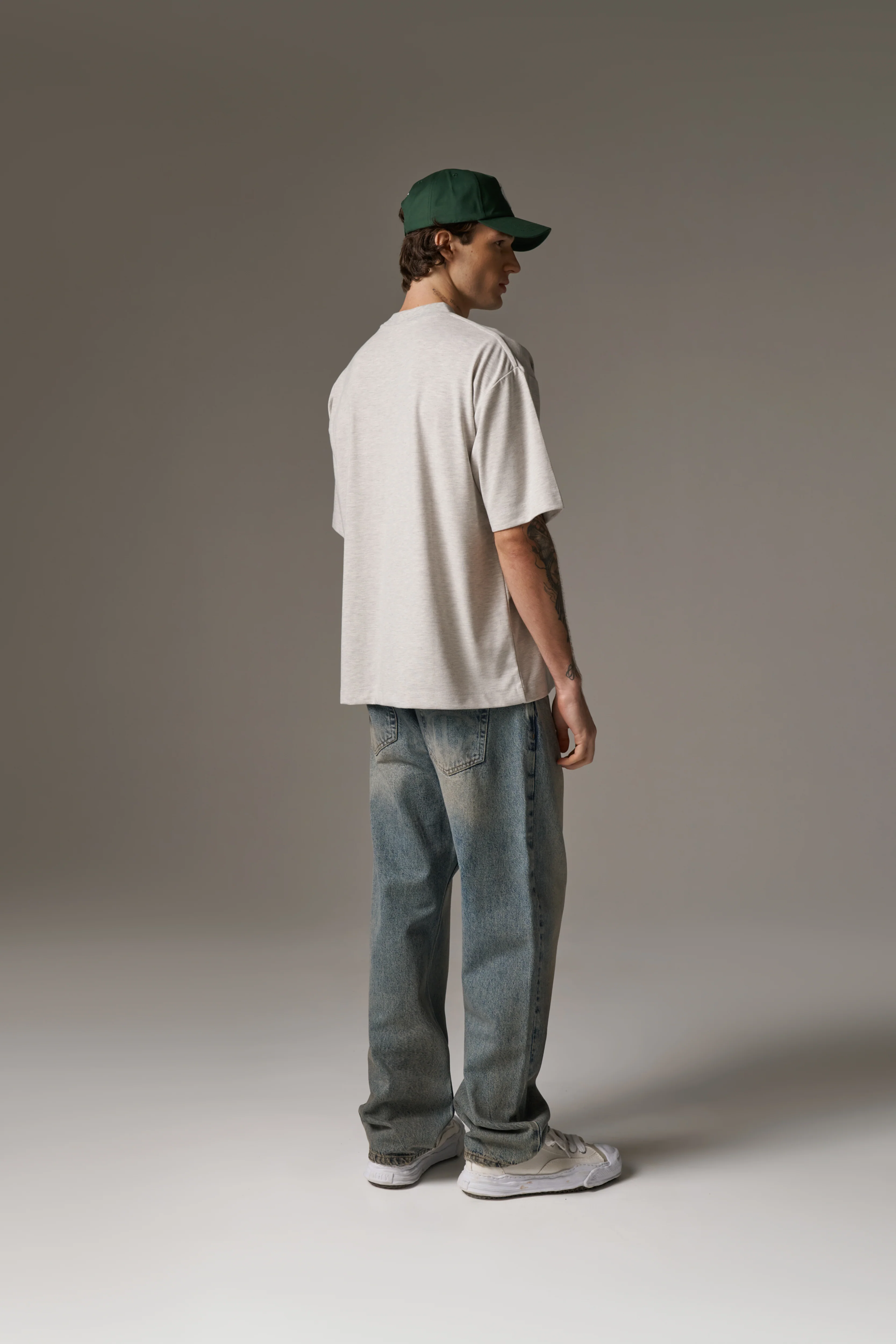 MONOGRAM T-SHIRT - GREY MARL - Image 7