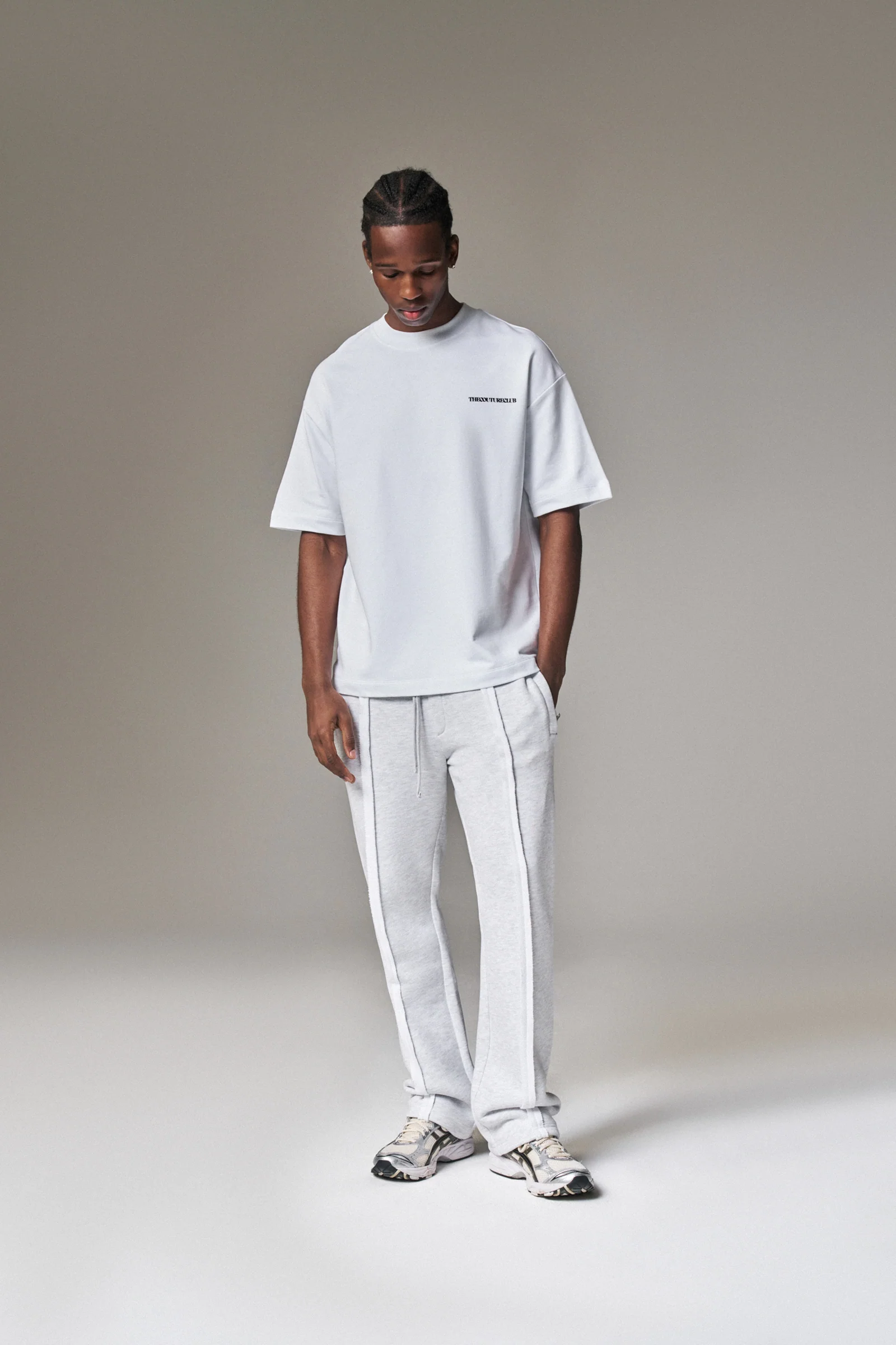 COPYRIGHT STRAIGHT LEG JOGGERS - GREY MARL - Image 10