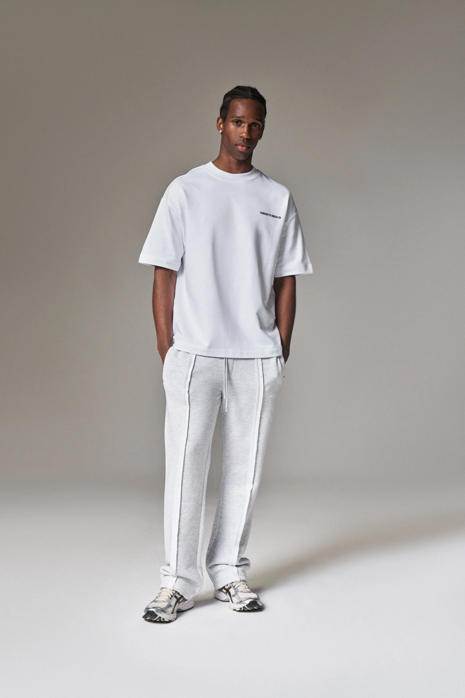 COPYRIGHT STRAIGHT LEG JOGGERS - GREY MARL - Image 3