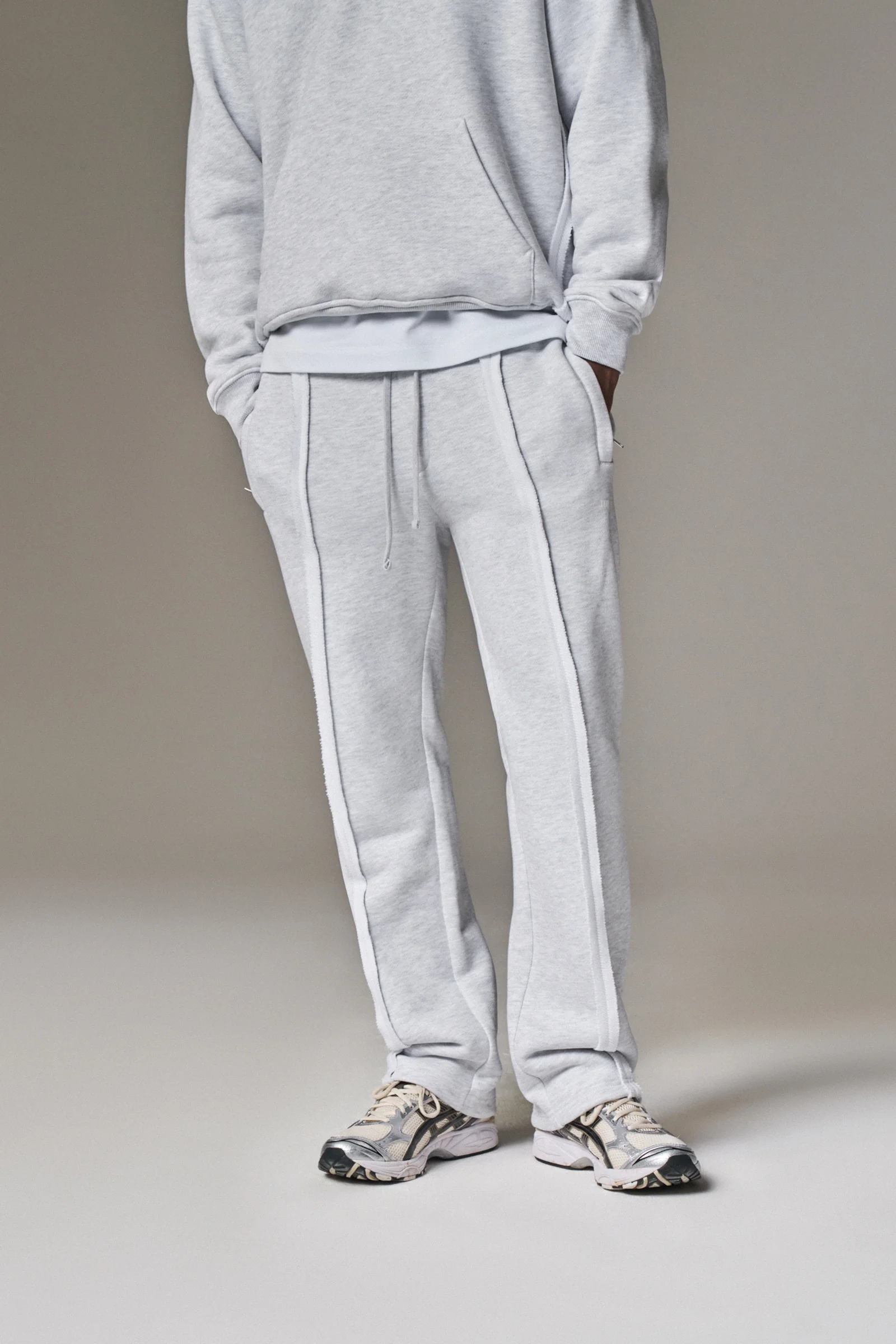 COPYRIGHT STRAIGHT LEG JOGGERS - GREY MARL - Image 5