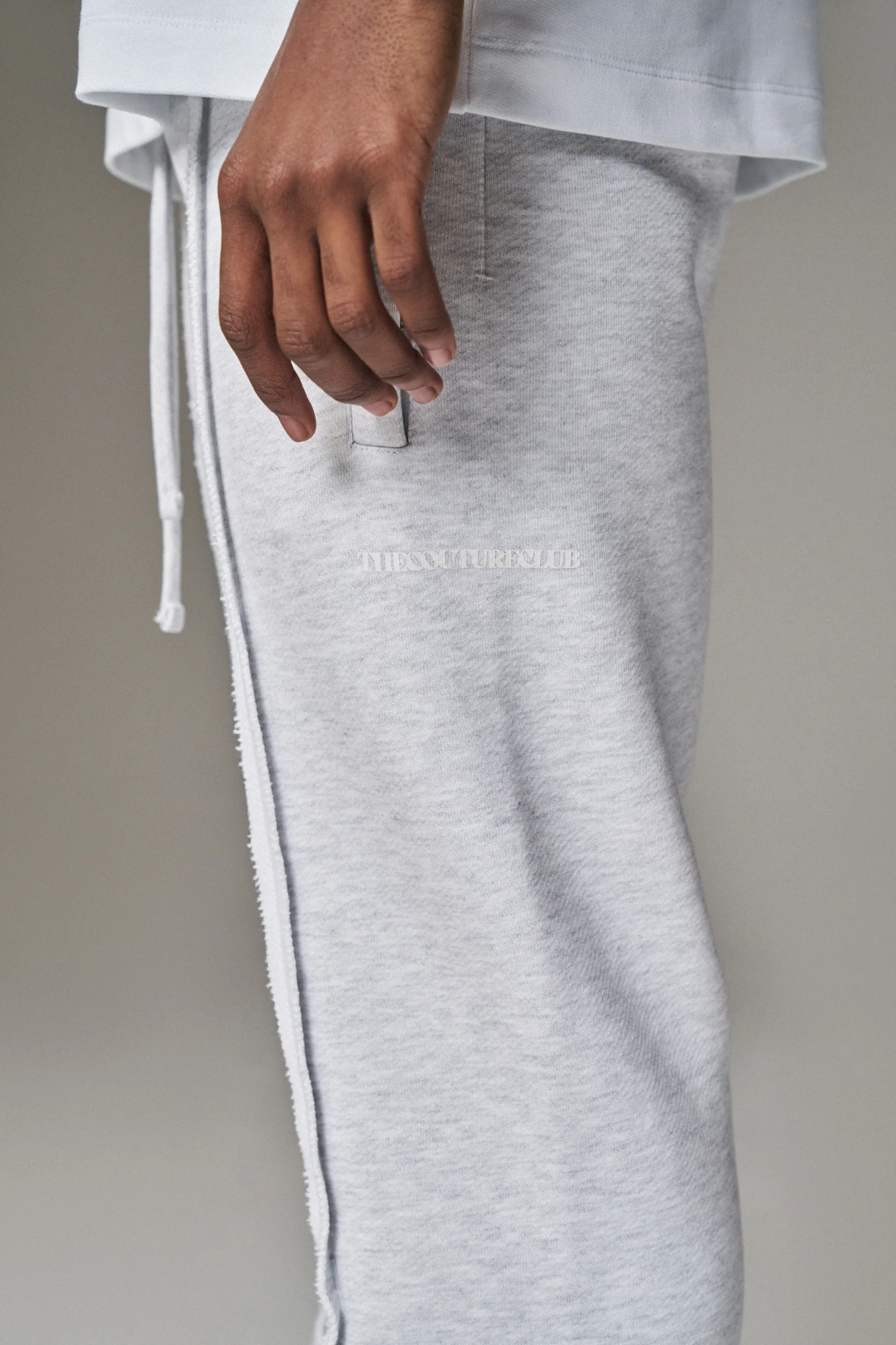 COPYRIGHT STRAIGHT LEG JOGGERS - GREY MARL - Image 6