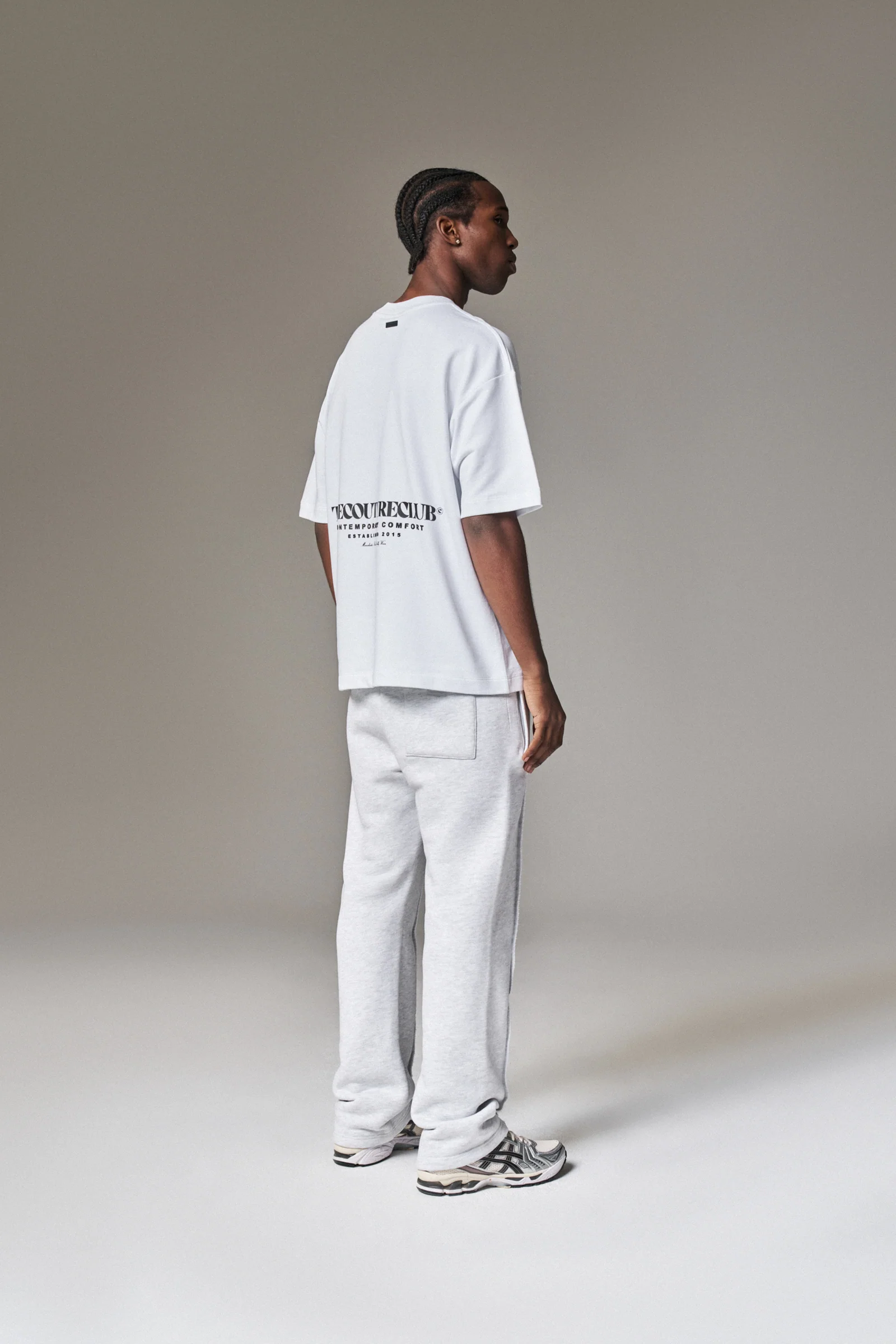 COPYRIGHT STRAIGHT LEG JOGGERS - GREY MARL - Image 9