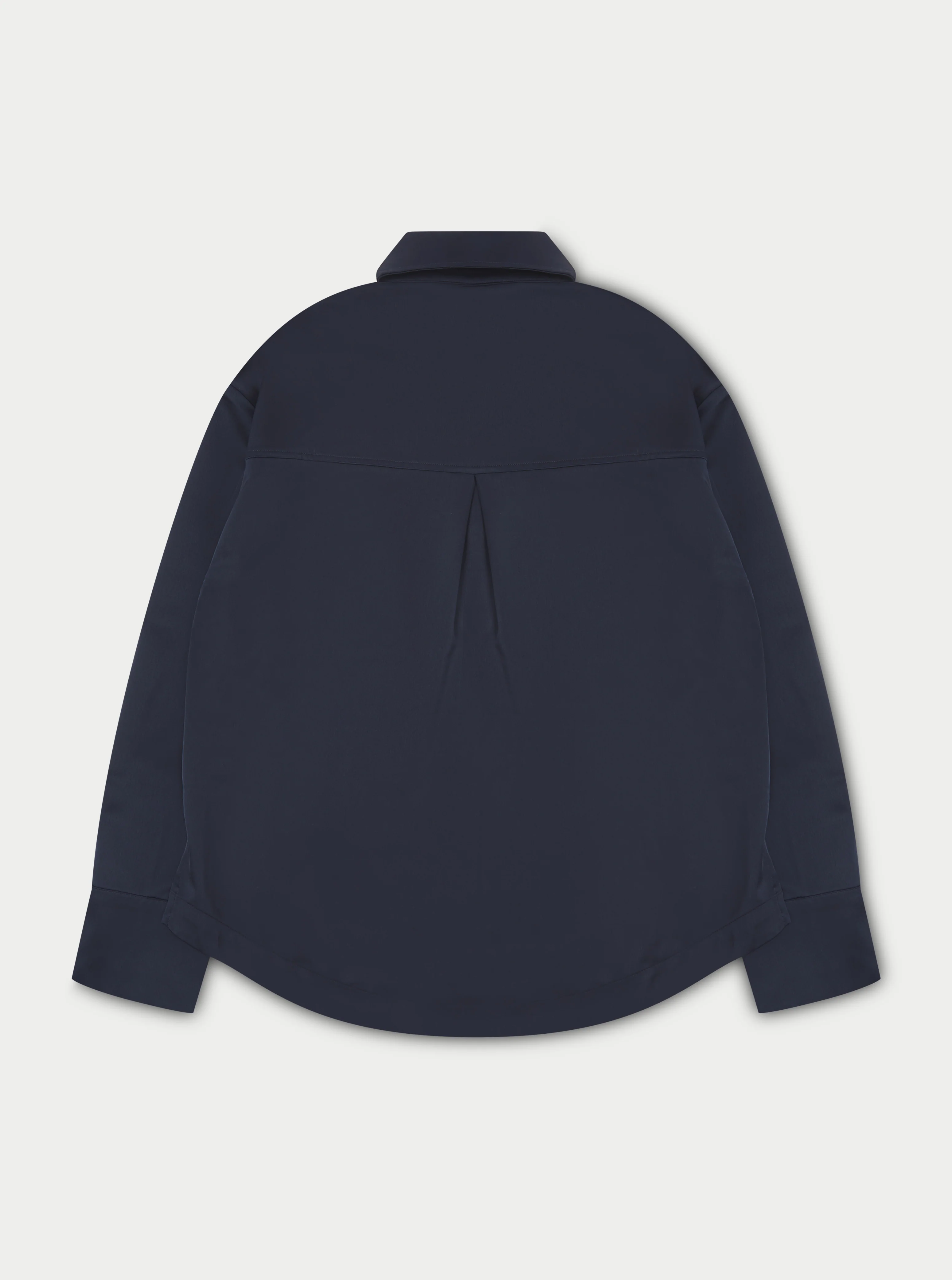 SATIN EMBLEM SHIRT - NAVY - Image 8