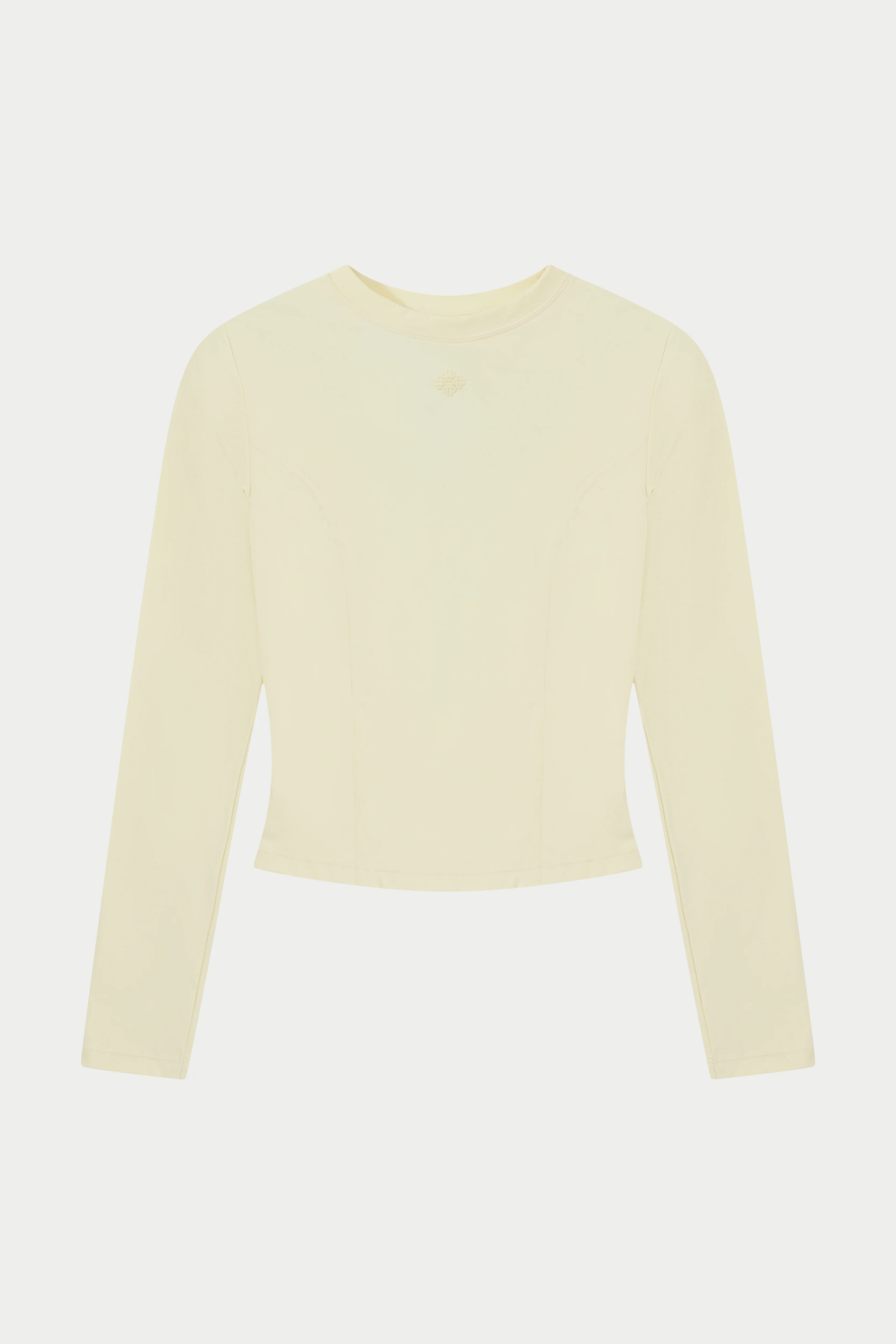 SCULPTING STRETCH CROSSOVER BACK LONG SLEEVE TOP - YELLOW